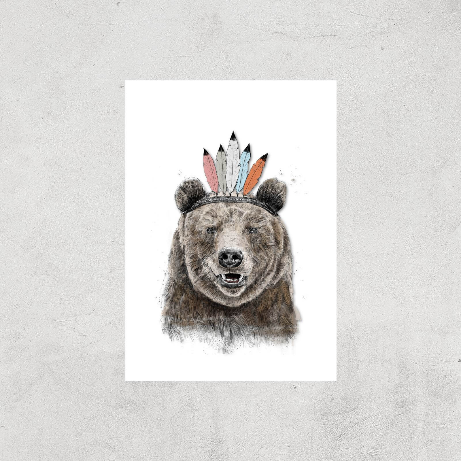 Balazs Solti Native Bear Art Print - A4 - Print Only