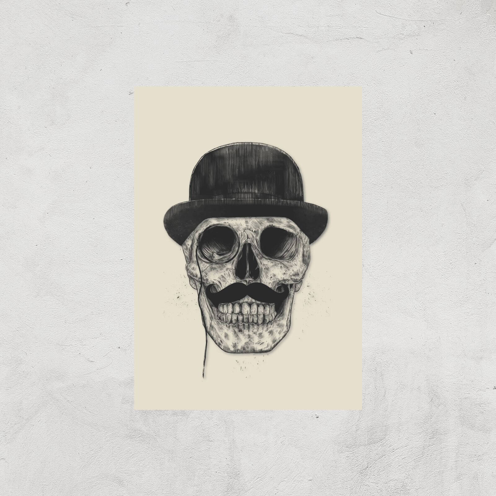 Balazs Solti Monocle Skull Art Print - A3 - Print Only