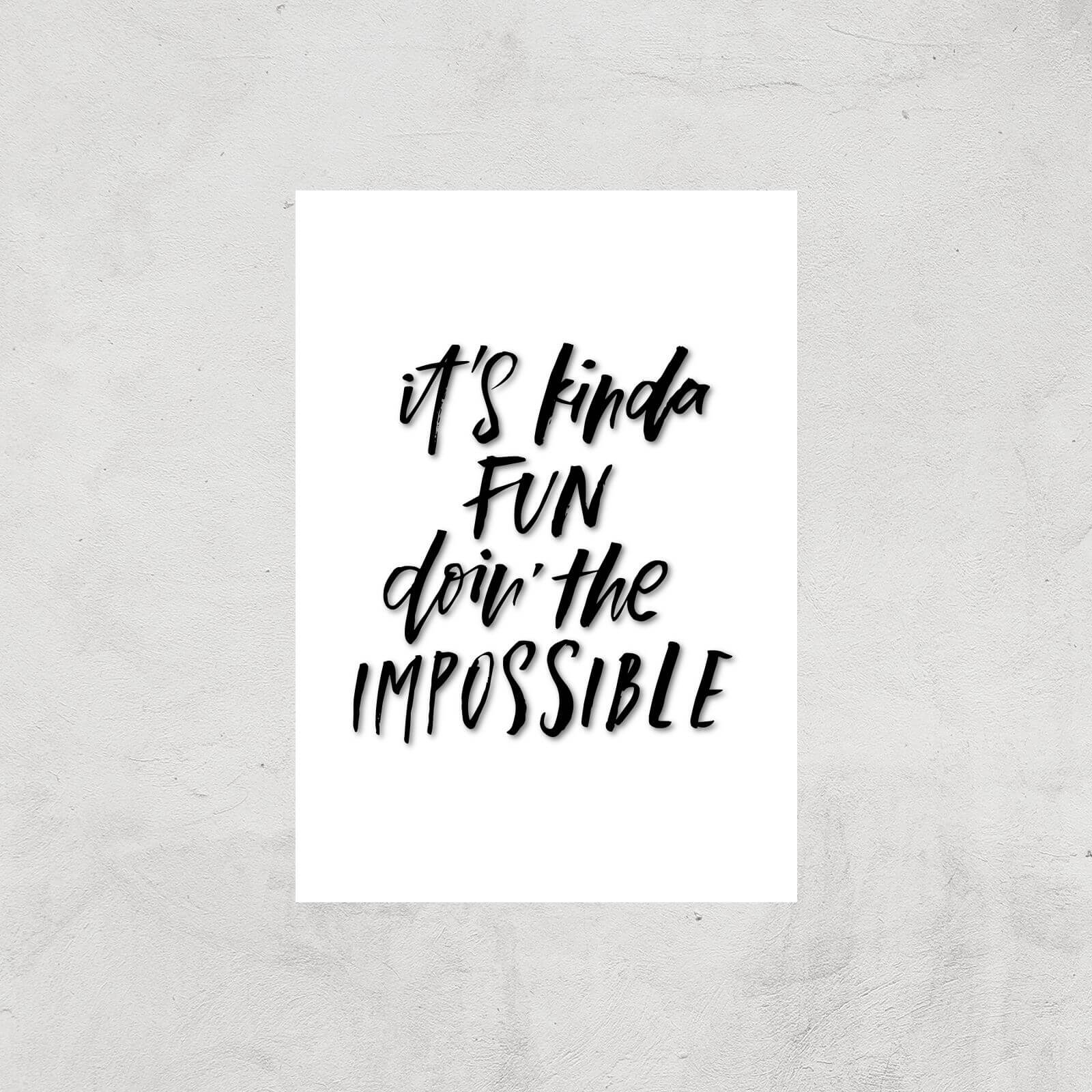 PlanetA444 It's Kinda Fun Doin' The Impossible Art Print - A4 - Print Only