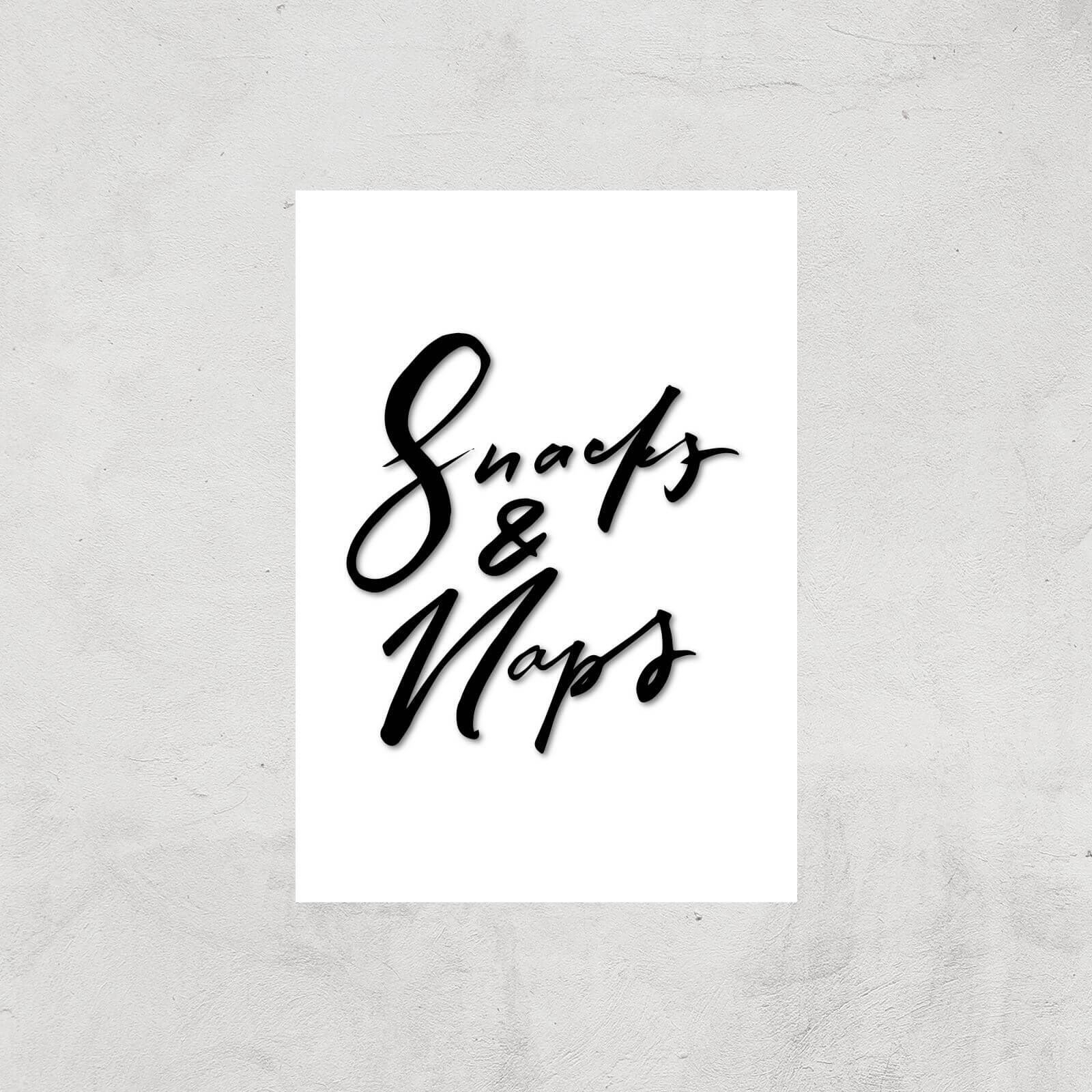 PlanetA444 Snacks and Naps Art Print - A3 - Print Only