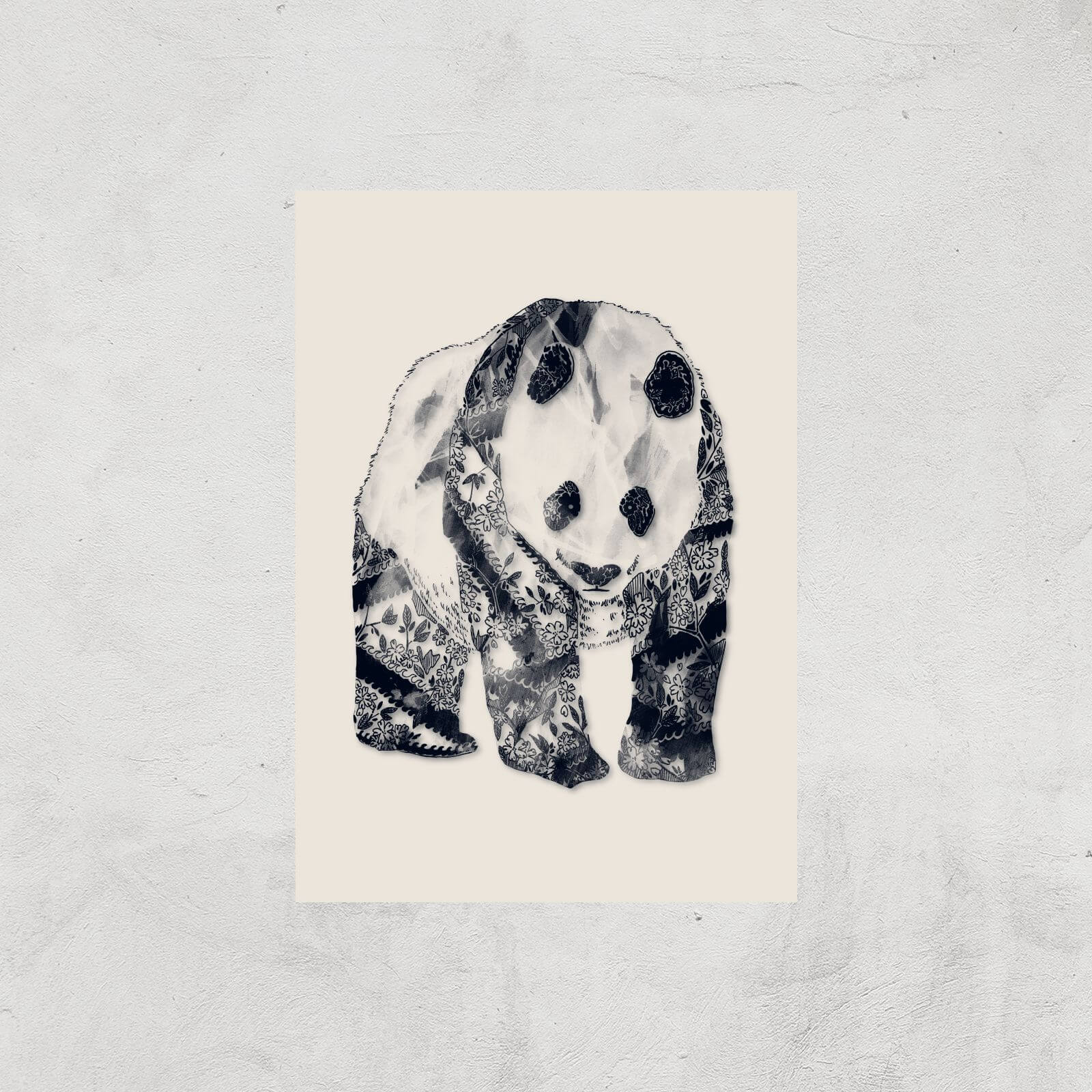 Tobias Fonseca Tattooed Panda Art Print - A4 - Print Only