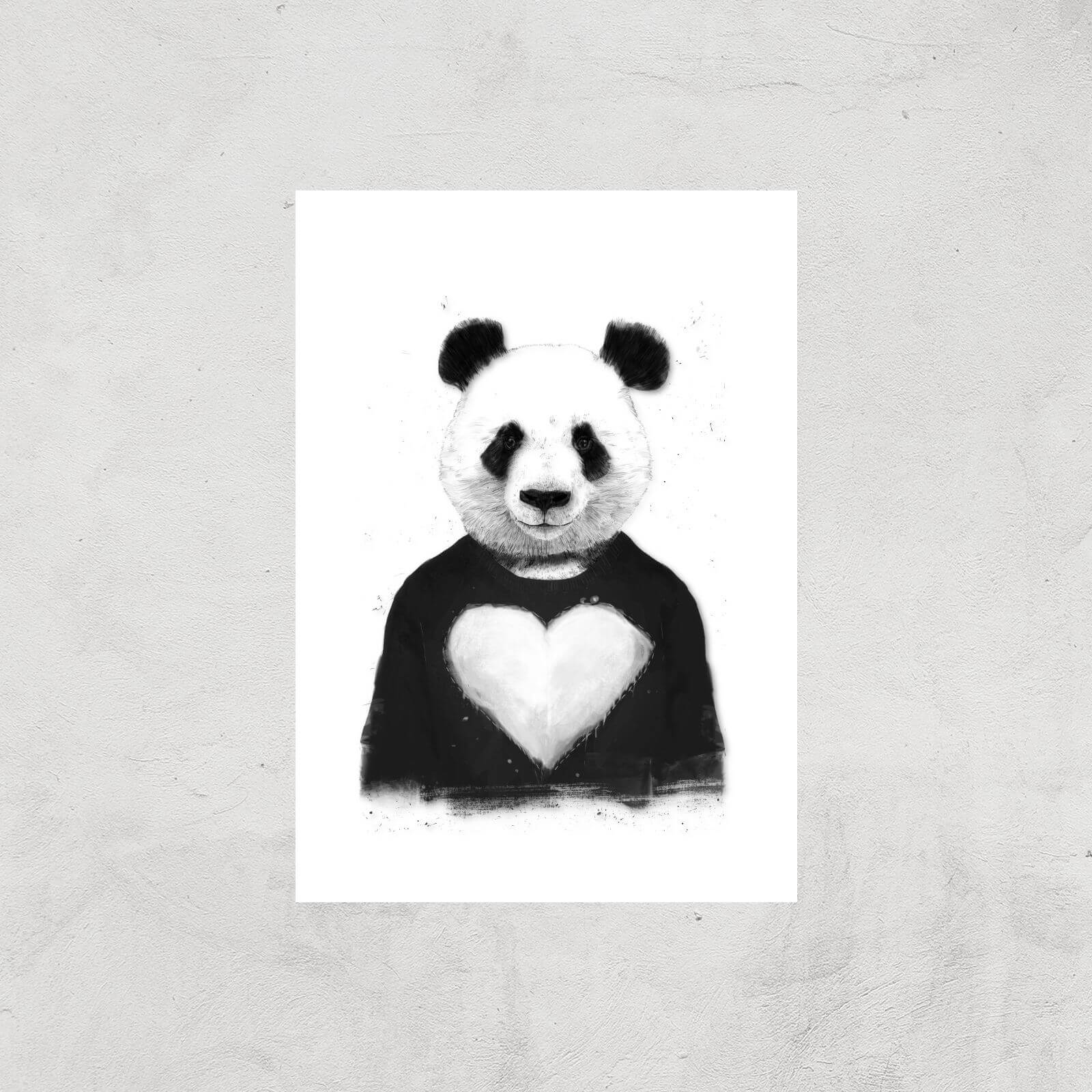 Balazs Solti Panda Love Art Print - A3 - Print Only