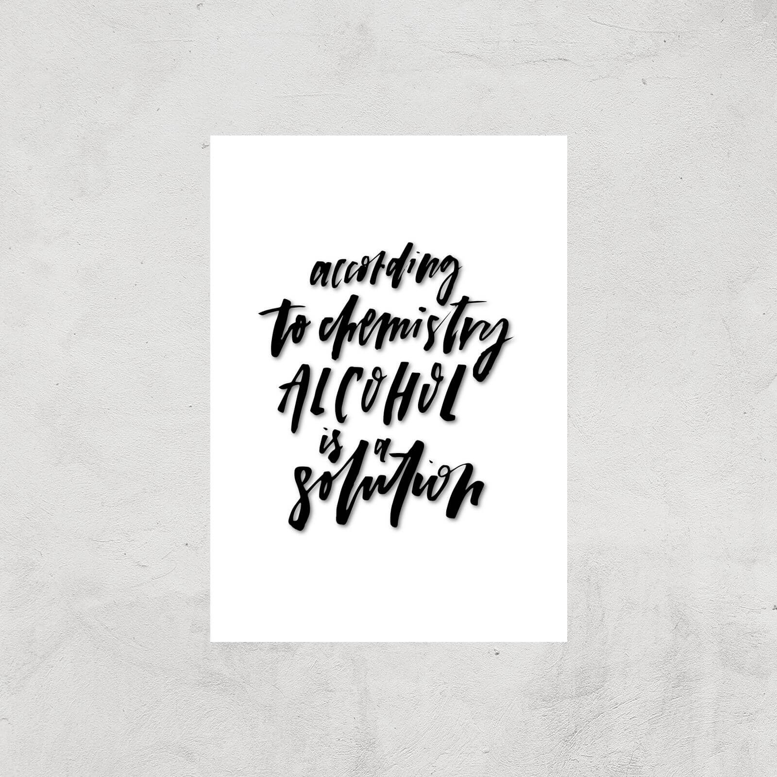 PlanetA444 Alcohol Is A Solution Art Print - A3 - Print Only
