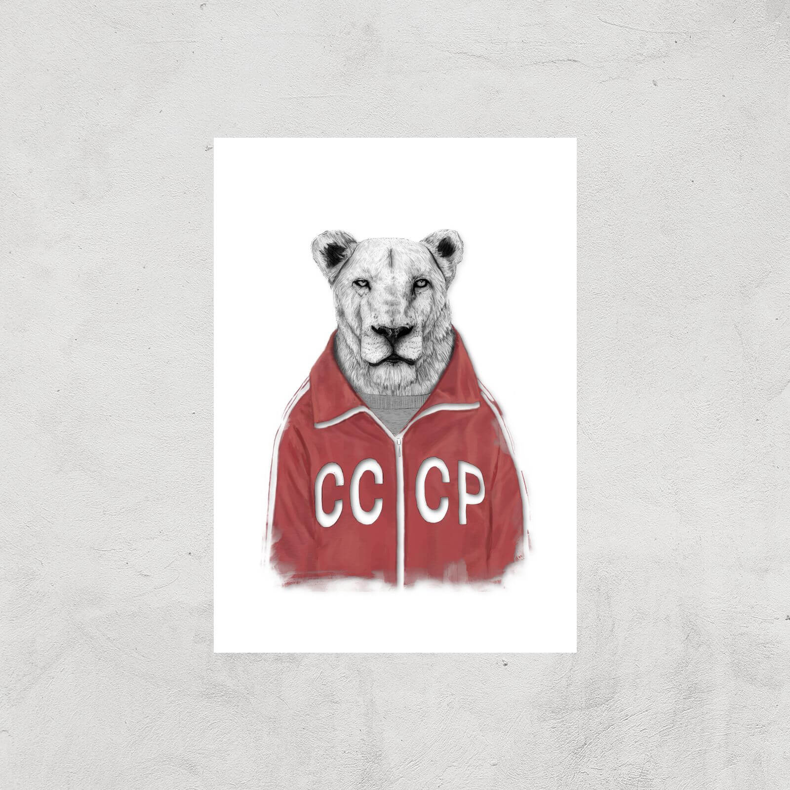 Balazs Solti CCCP Lion Art Print - A4 - Print Only
