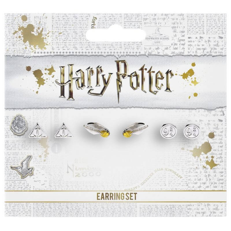 Stud Earring Set Deathly Hallows/ Golden Snitch/ Platform