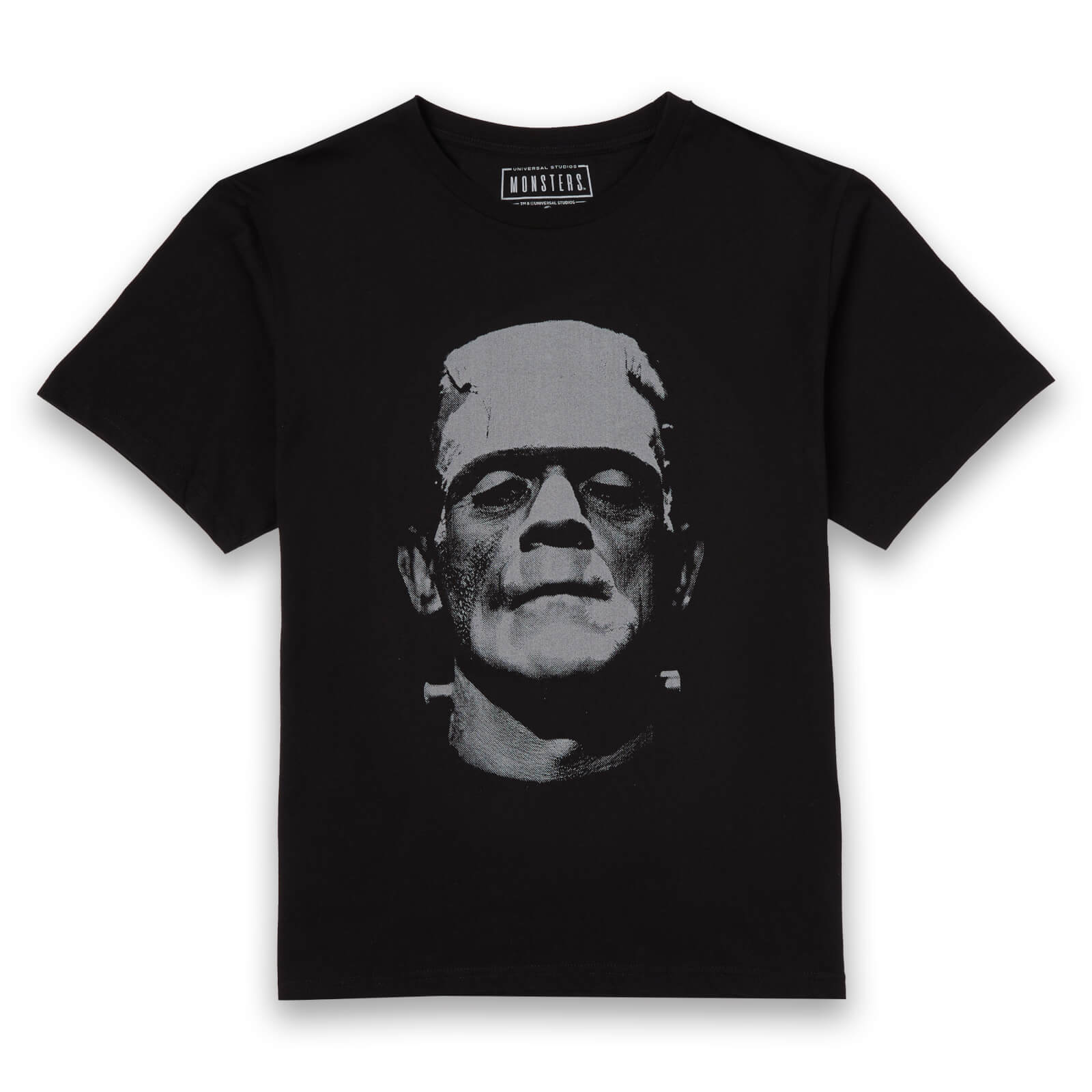 Universal Monsters Frankenstein Black and White Men's T-Shirt - Black - XS