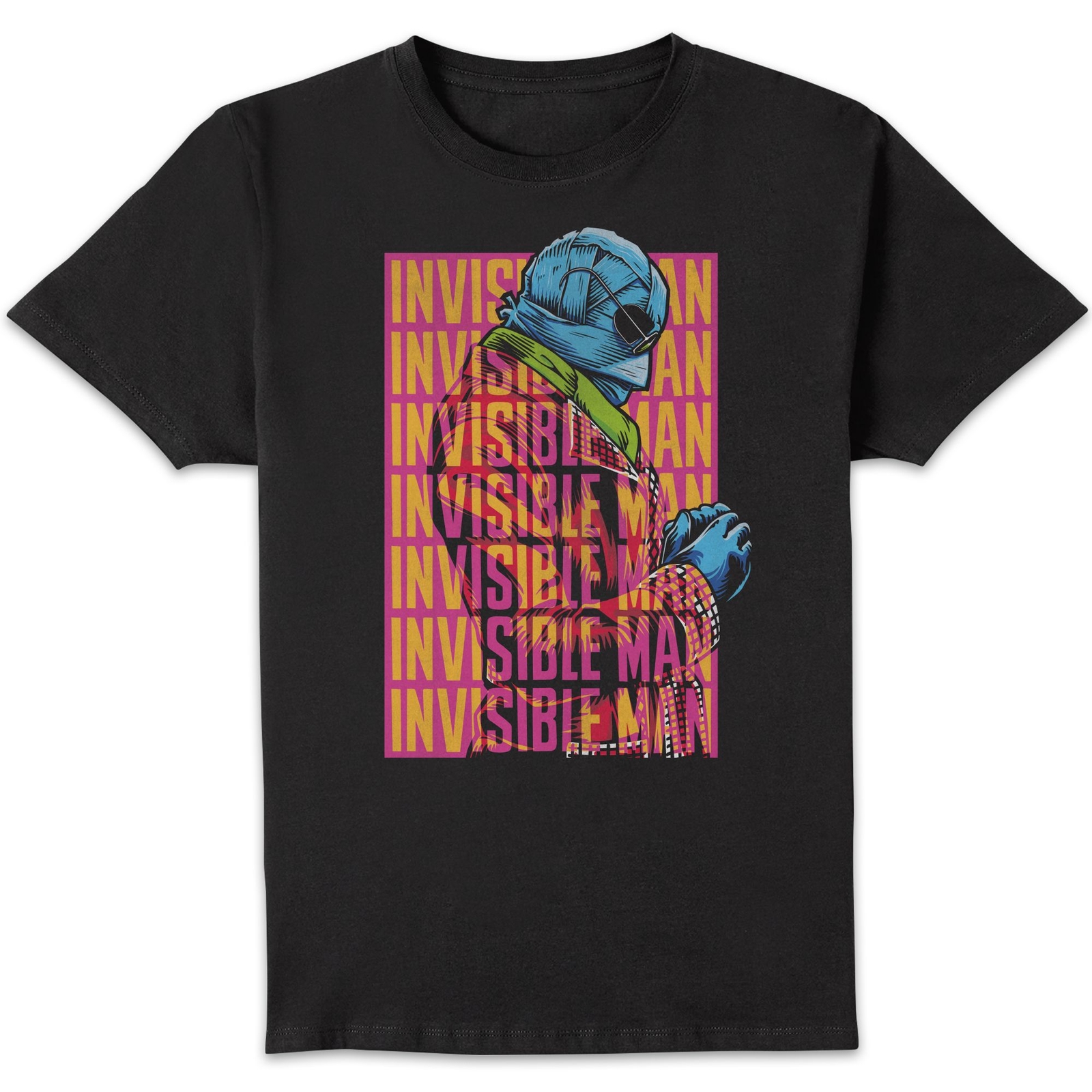 Universal Monsters Invisible Man Retro Men's T-Shirt - Black - L