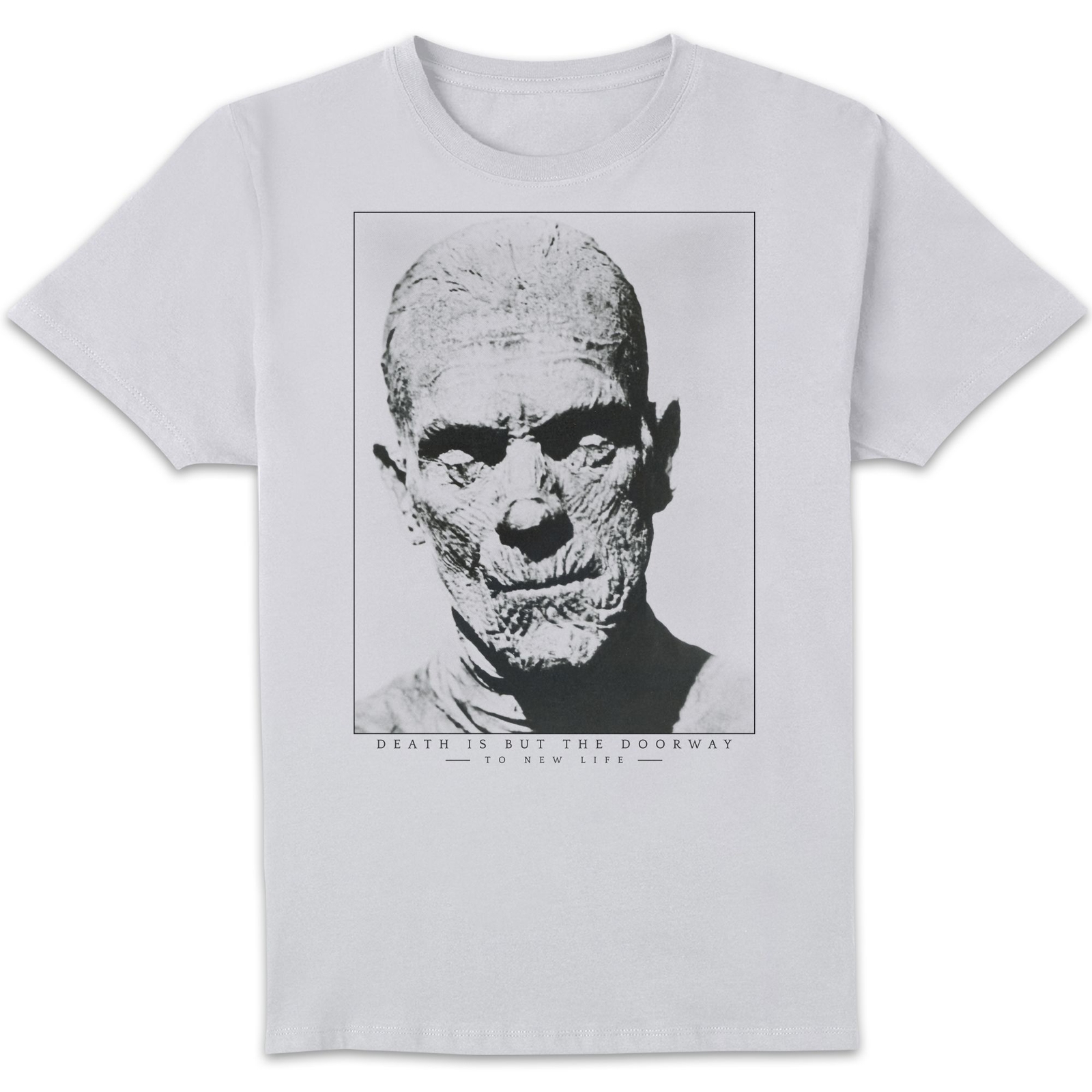 Universal Monsters The Mummy Portrait Men's T-Shirt - White - XL