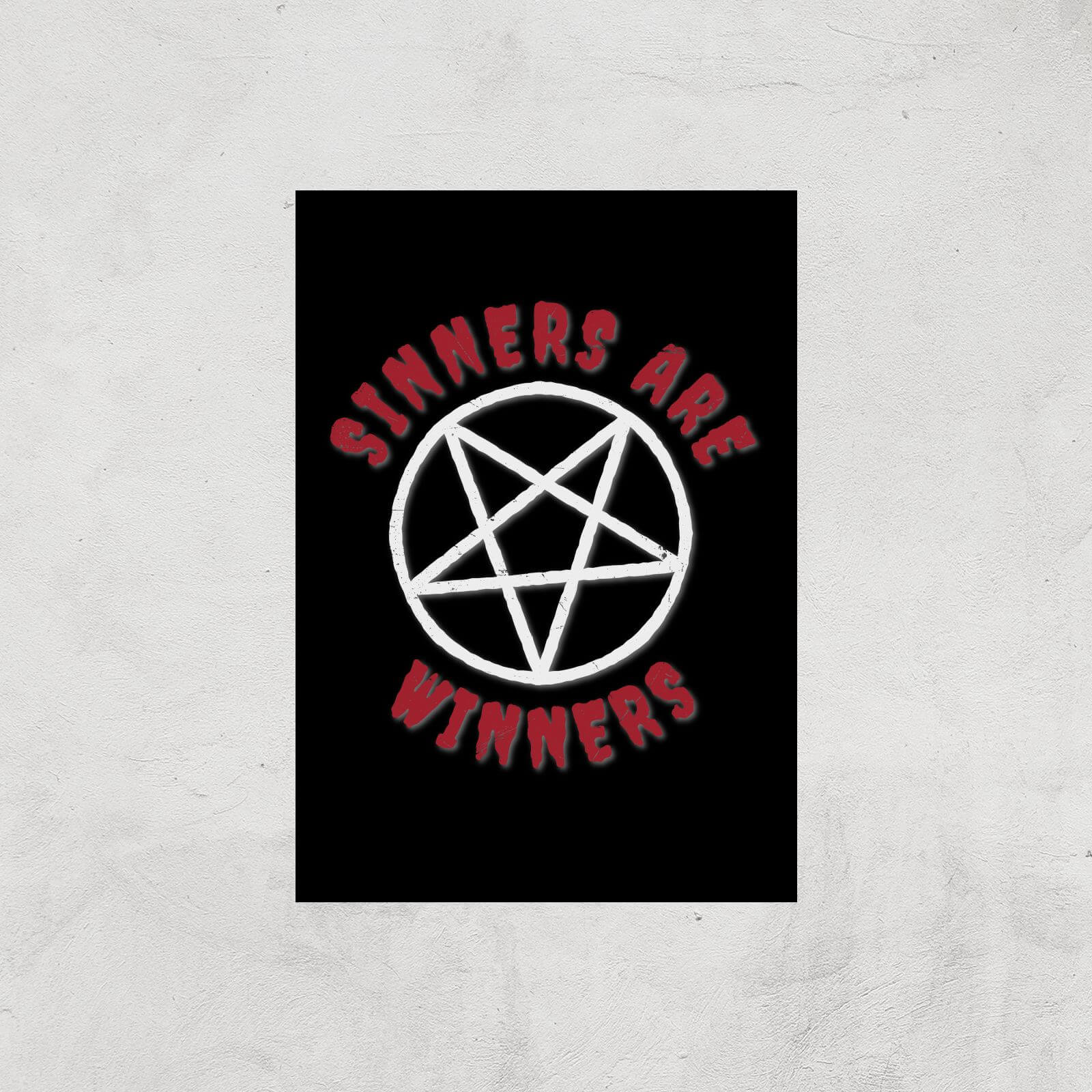Sinners Are Winners Art Print   A4   Print Only