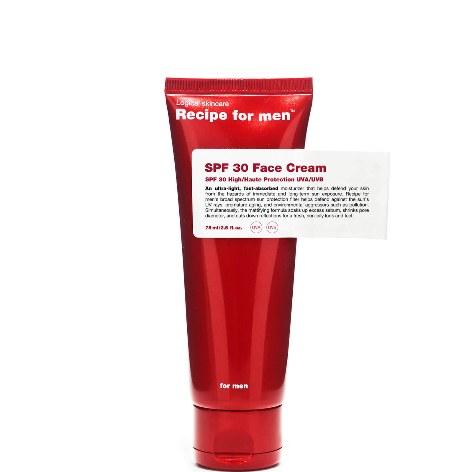 

Recipe for Men SPF 30 Face Cream 75ml