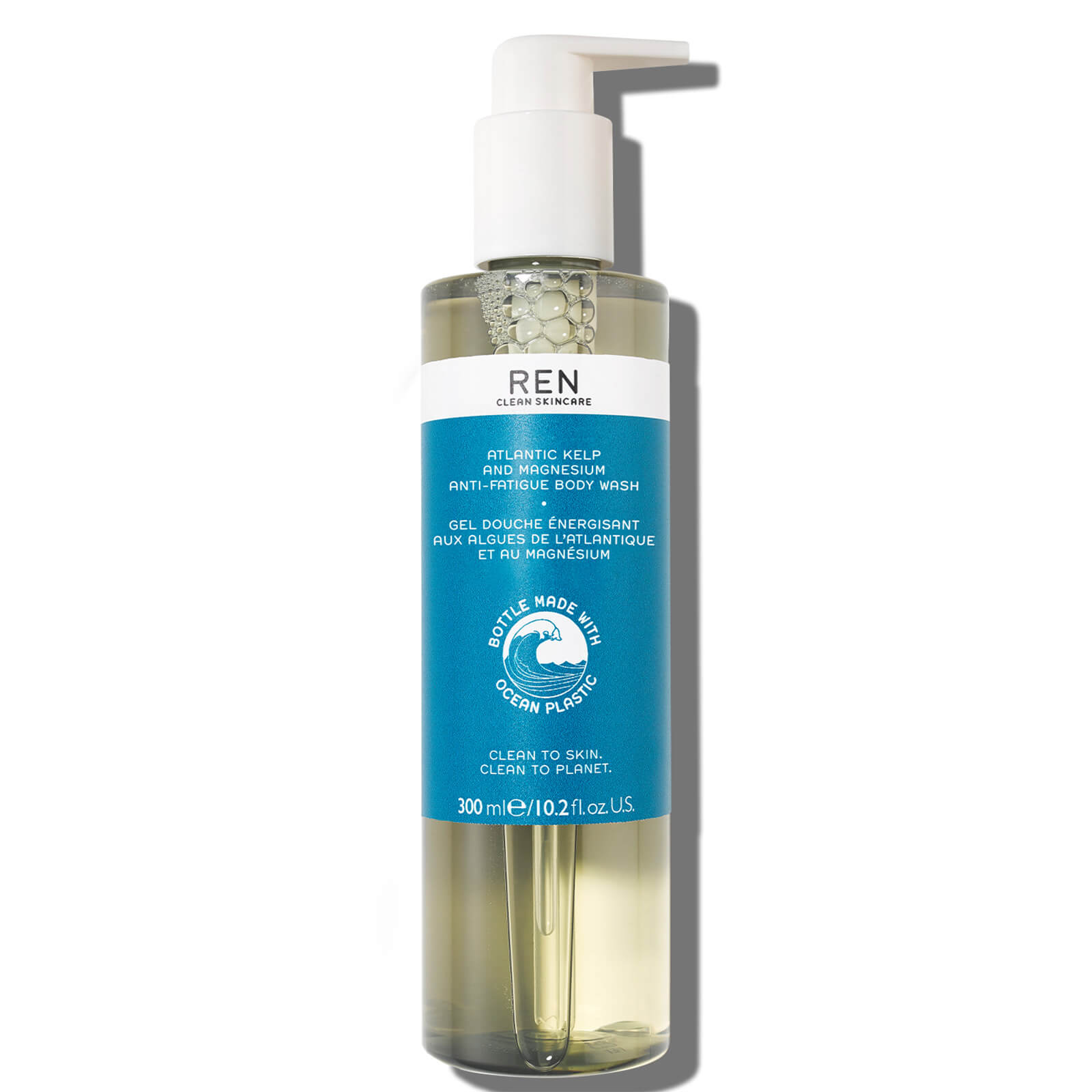 Photos - Shower Gel REN Clean Skincare Atlantic Kelp and Magnesium Anti-Fatigue Body Wash 300m 