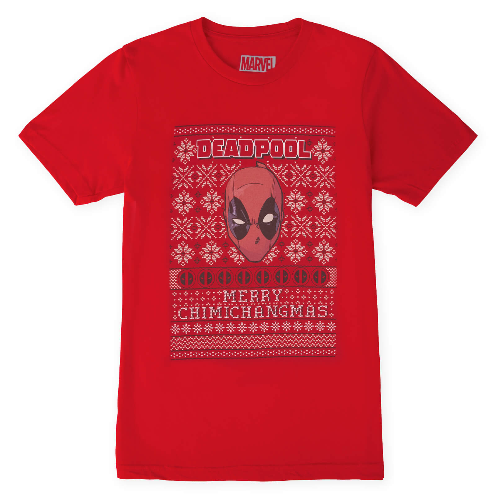 Marvel Deadpool kerst T-shirt - Rood - M