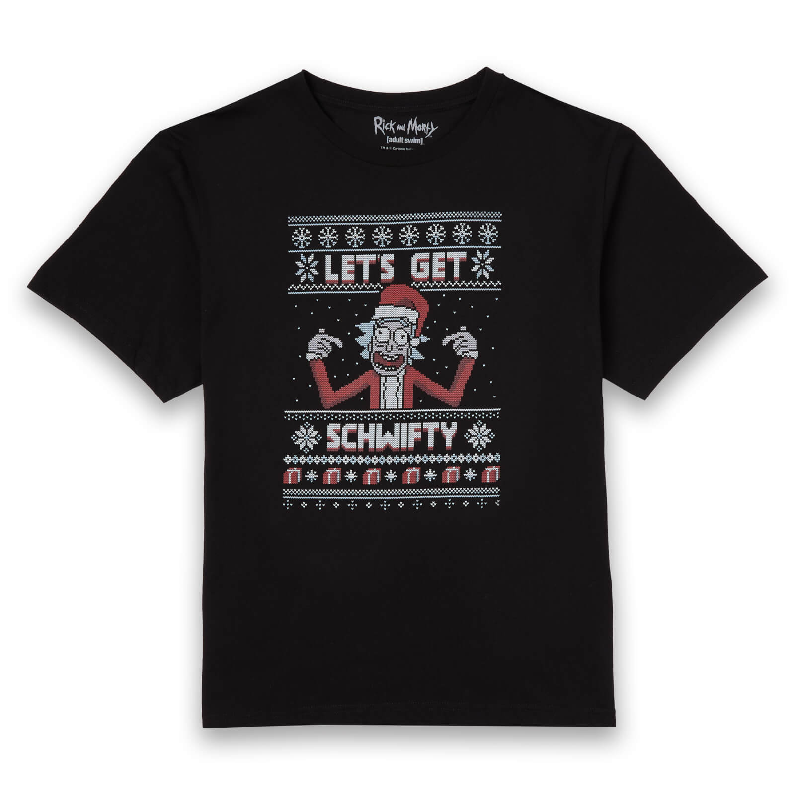 

T-Shirt Rick and Morty Lets Get Schwifty Christmas - Nero - Uomo - XXL