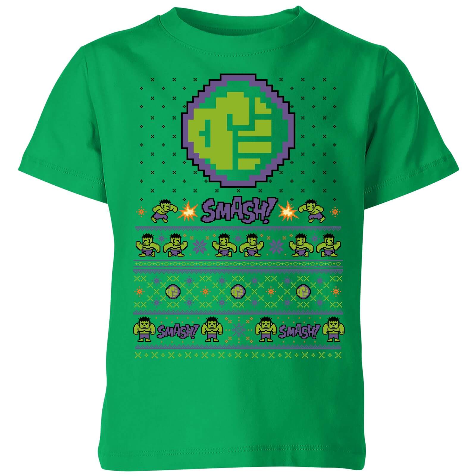 Marvel Avengers Hulk Smash Pixel Art Kids Christmas T Shirt Kelly Green Iwoot Uk Designers matched perfectly to you on envato studio.