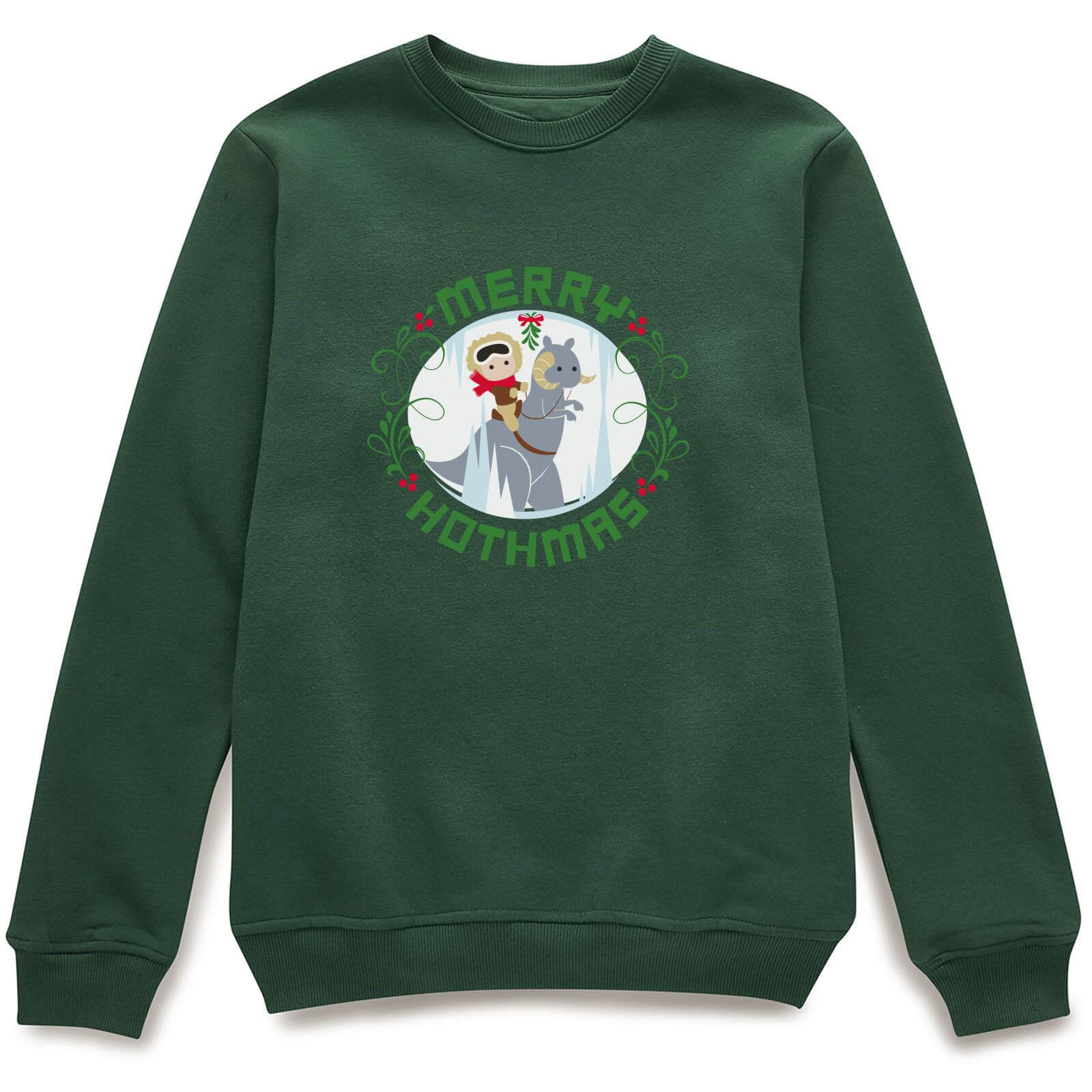 Star Wars Merry Hothmas Christmas Sweatshirt - Forest Green - L - Forest Green