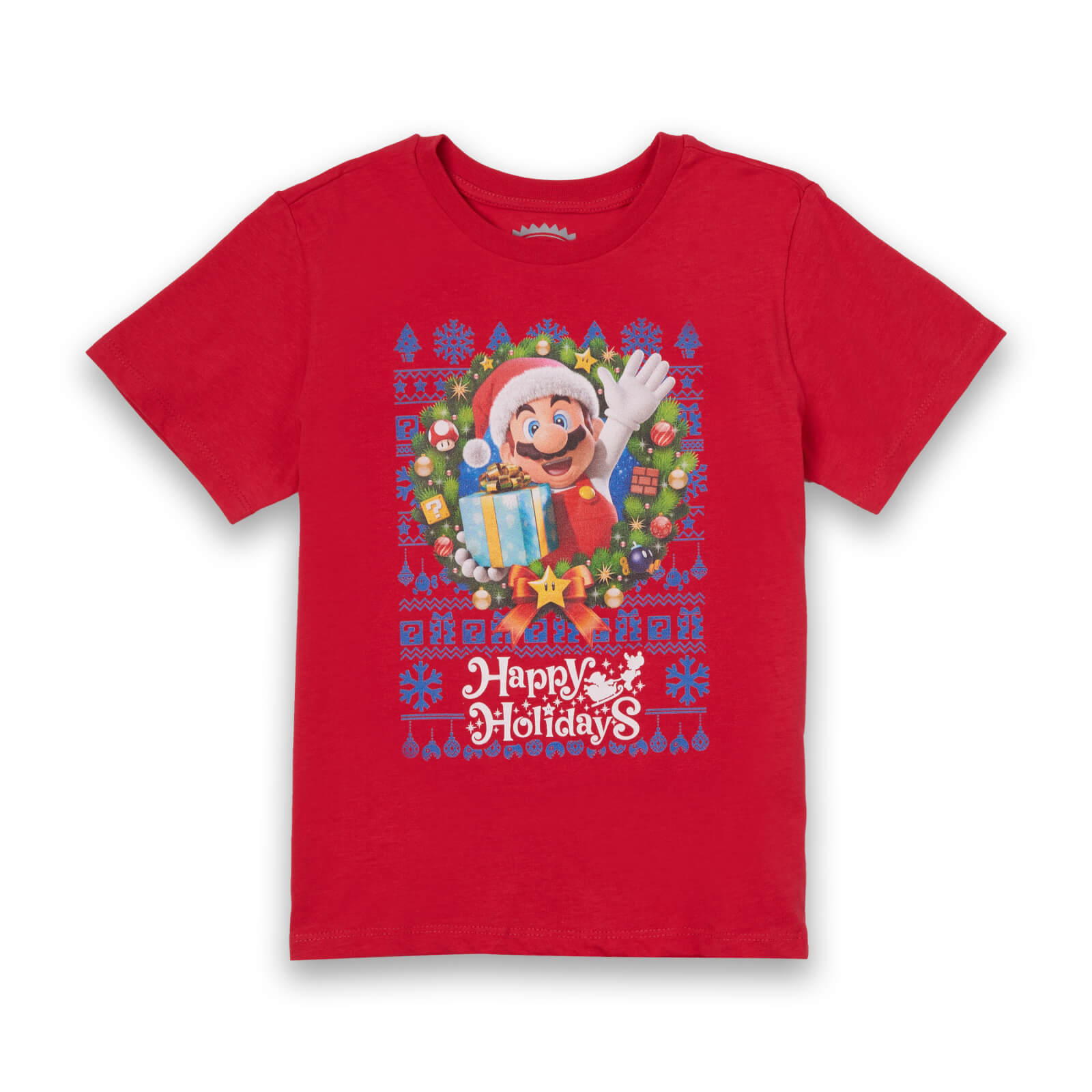 

T-Shirt de Noël Enfant Nintendo Happy Holidays Mario - Rouge - 11-12 ans - Rouge