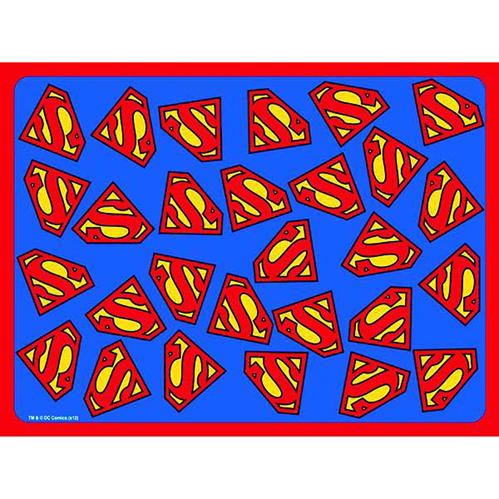 Buckle-Down DC Comics Superman Logo Scattered Placemat - Blue/Red