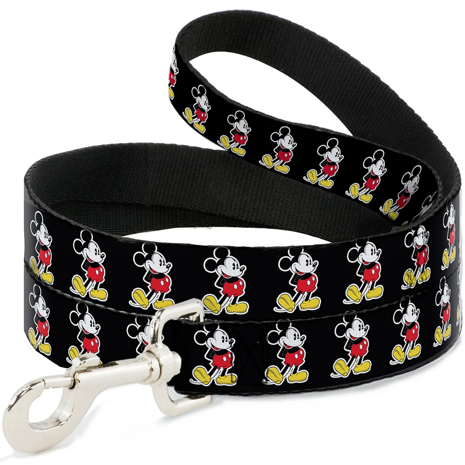 Buckle-Down Mickey Mouse Dog Leash - Black