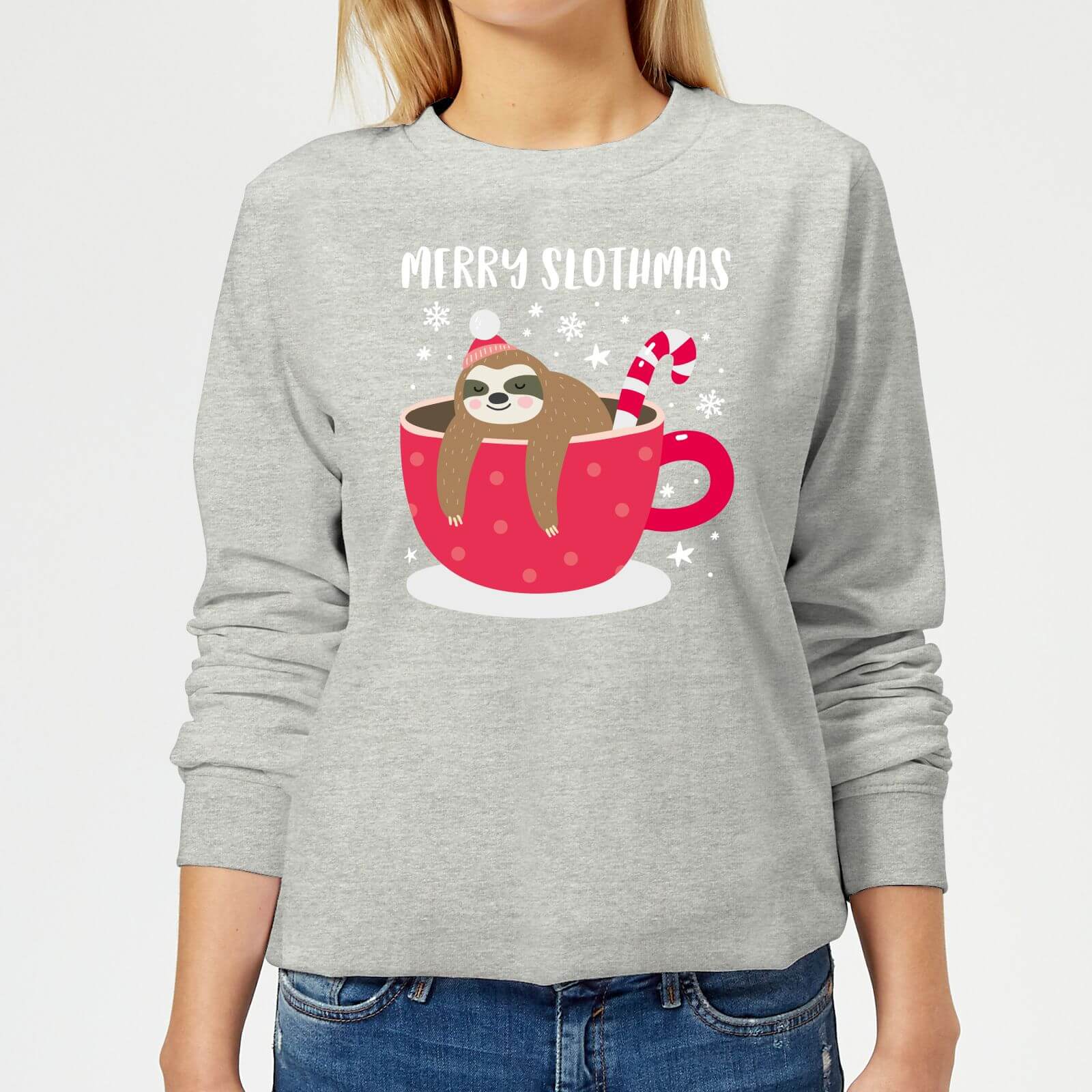 Grey christmas sweatshirt clearance