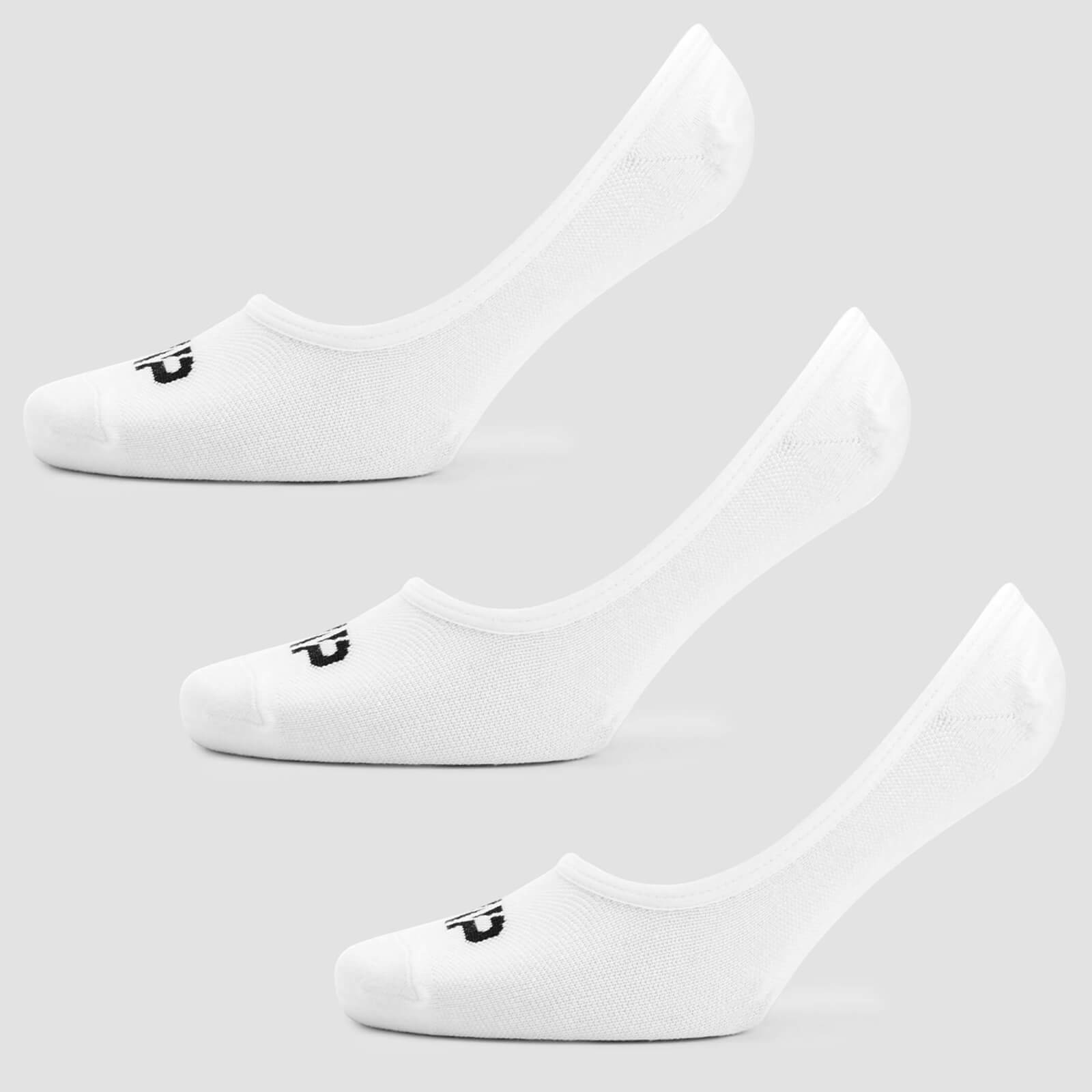 MP Women's Essentials Invisible Socks - White (3 Pack) - UK 3-6