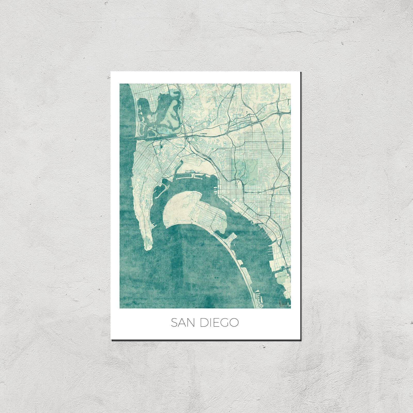 

Affiche Carte de San Diego (Couleur) - A4 - Print Only