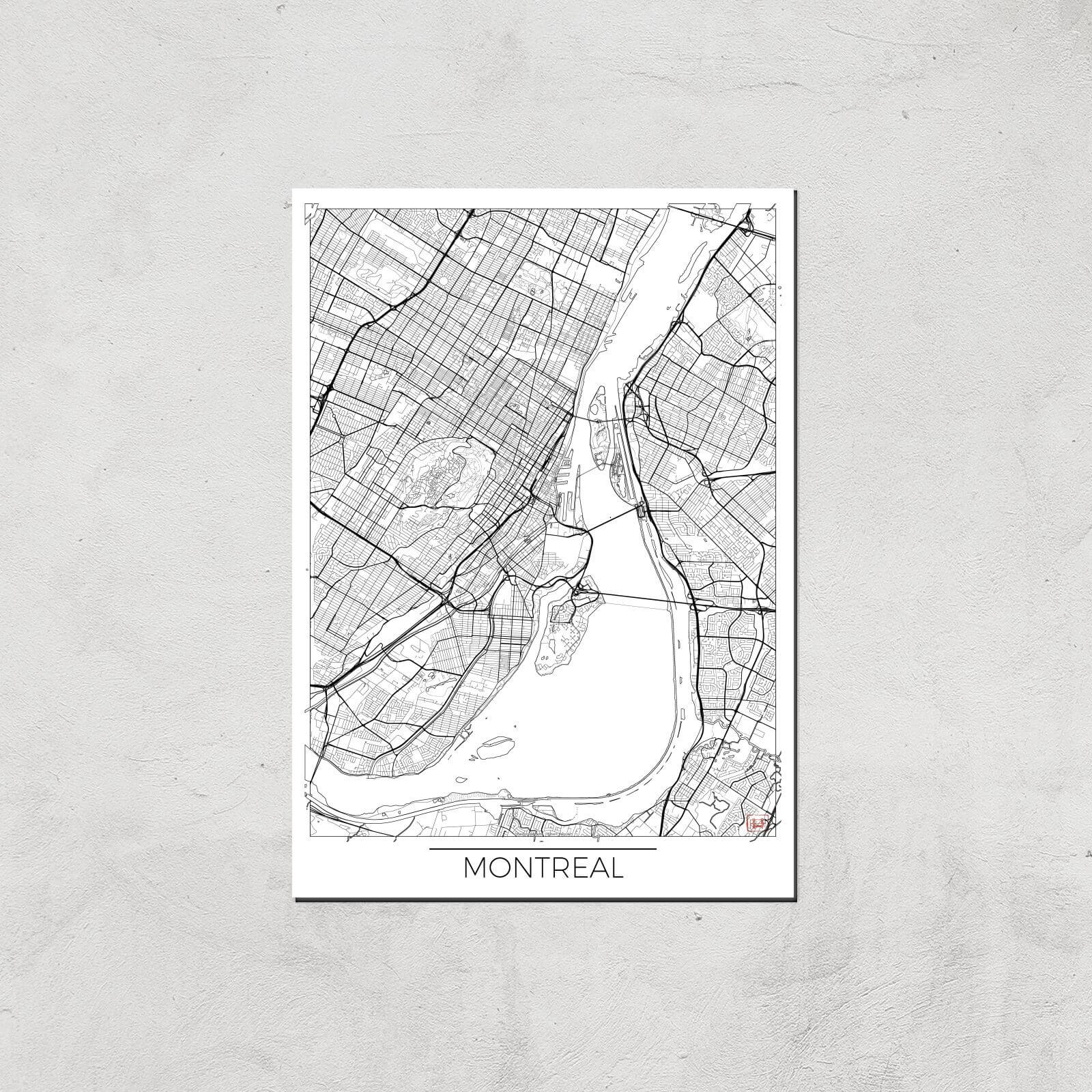 

Affiche Carte de Montréal (Noir et Blanc) - A3 - Print Only