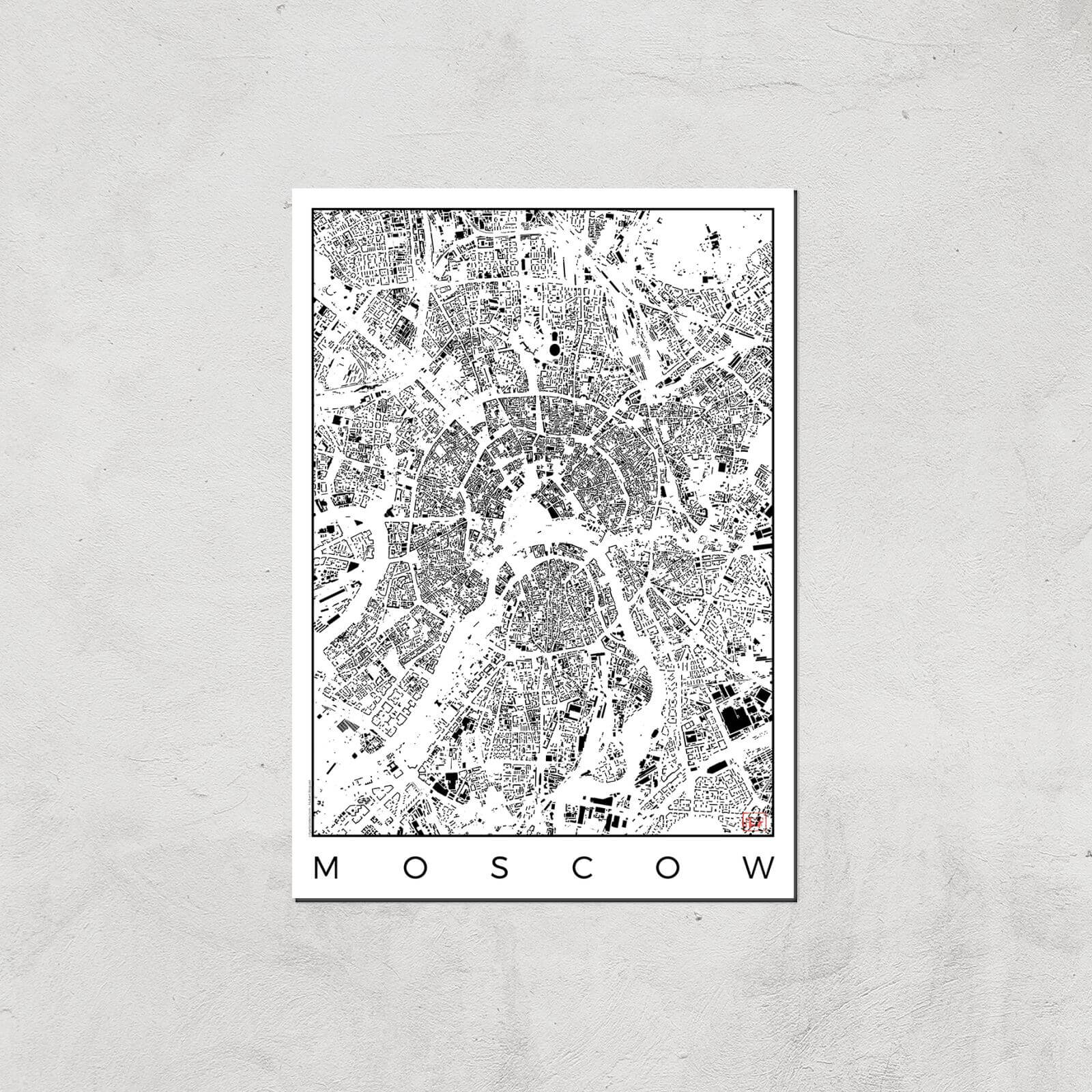 

Affiche Carte de Moscou (Noir et Blanc) - A3 - Print Only