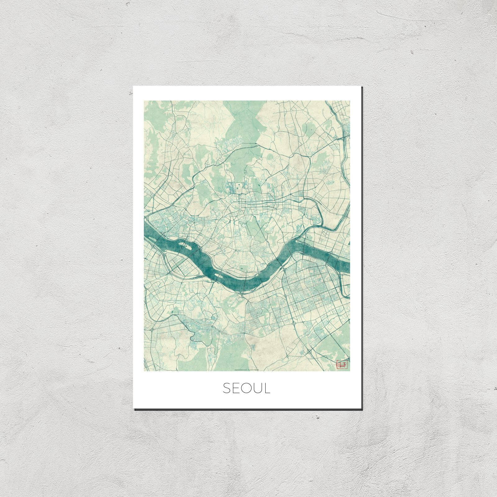 

Affiche Carte de Seoul (Couleur) - A4 - Print Only