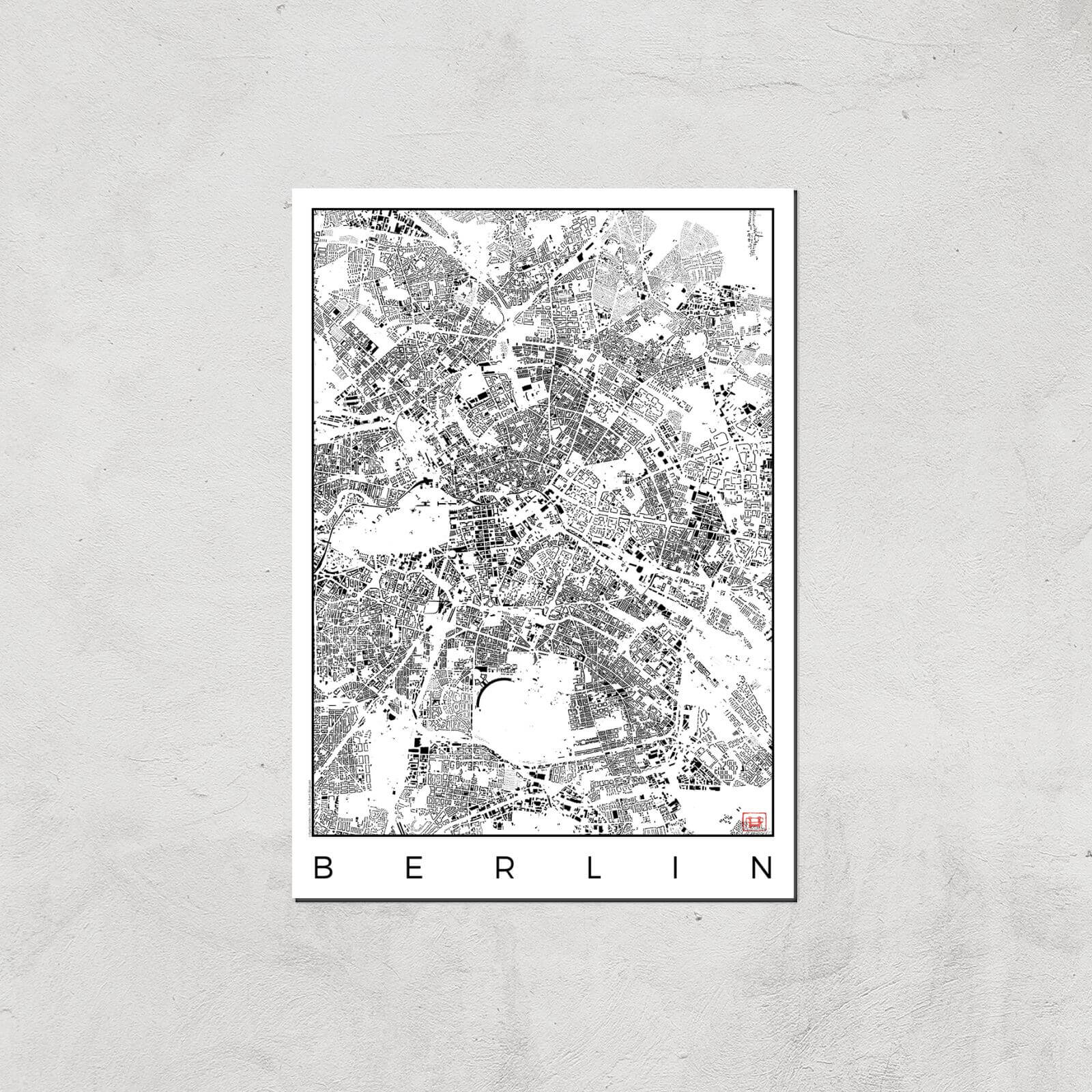 

Affiche Carte de Berlin (Noir et Blanc) - A4 - Print Only