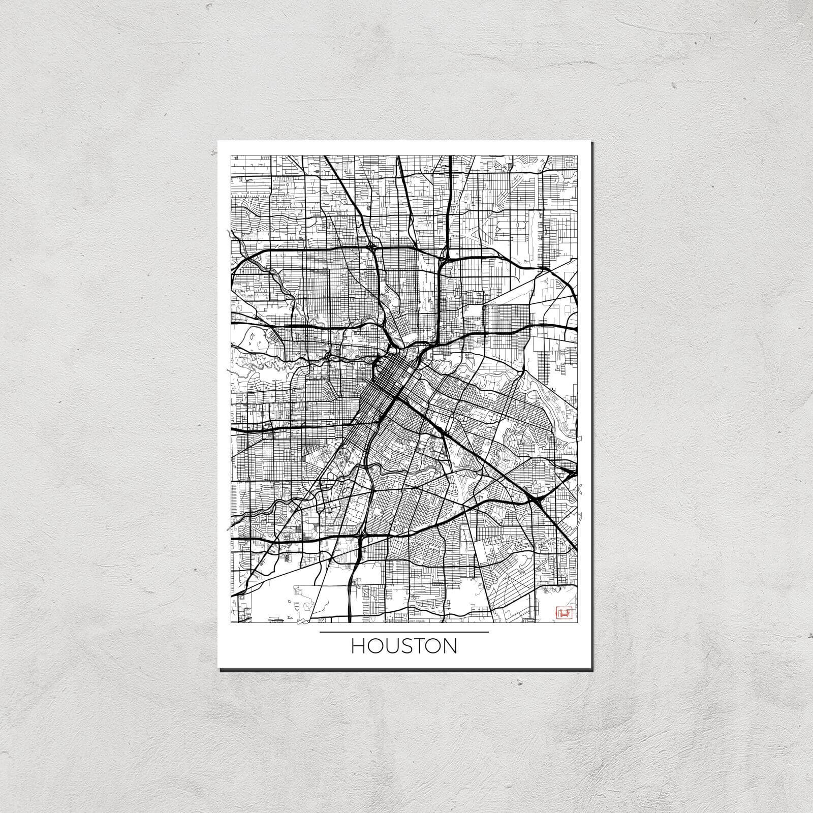 

Affiche Carte de Houston (Noir et Blanc) - A4 - Print Only