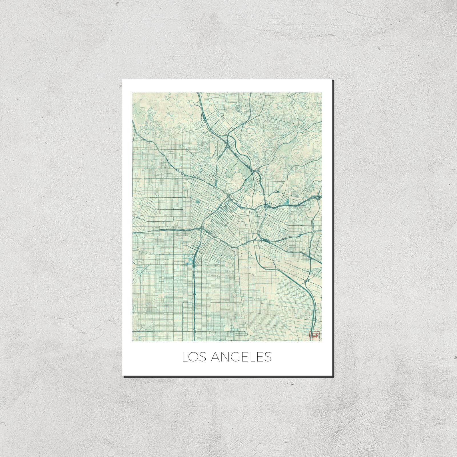 

Affiche Carte de Los Angeles (Couleur) - A3 - Print Only