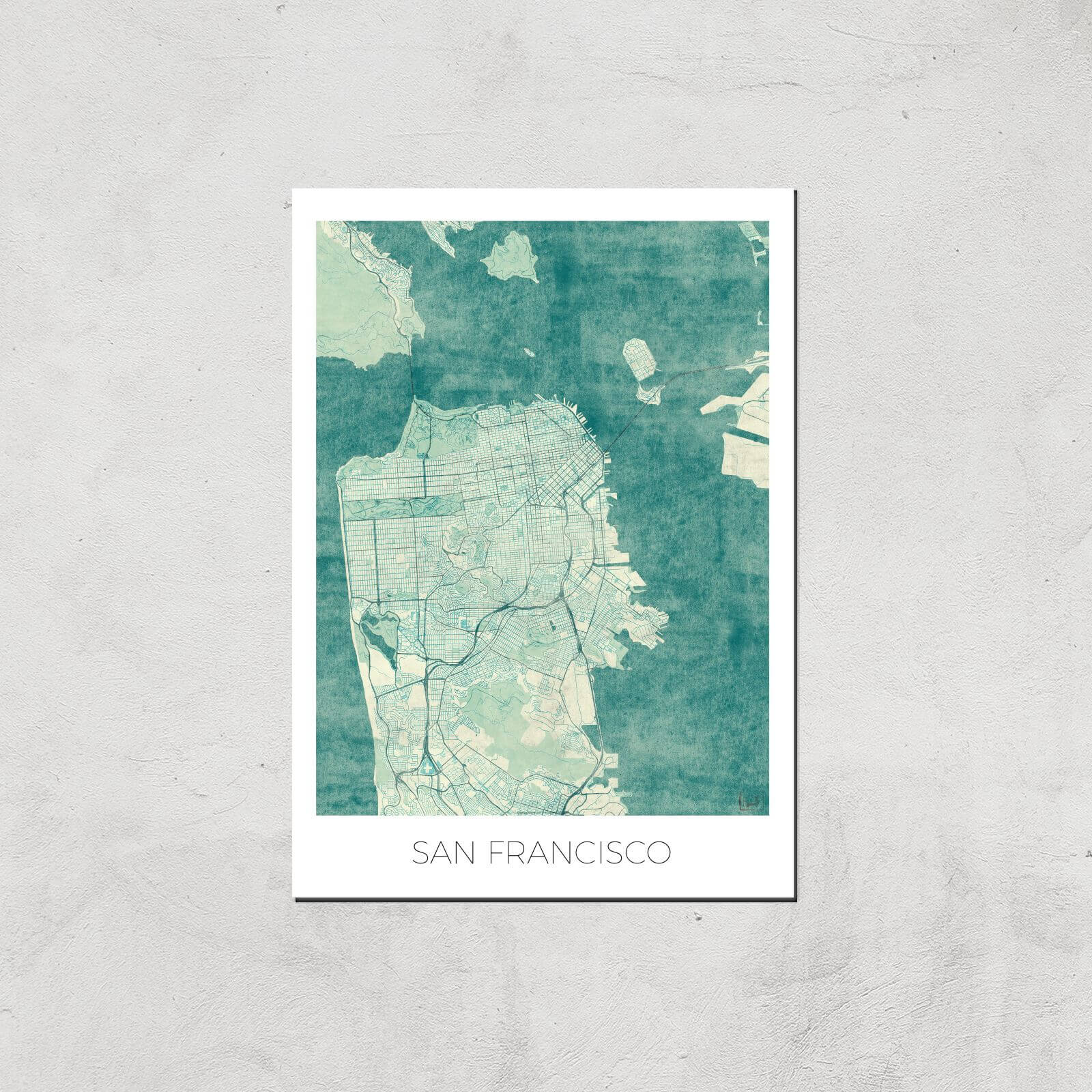 

Affiche Carte de San Francisco (Couleur) - A4 - Print Only
