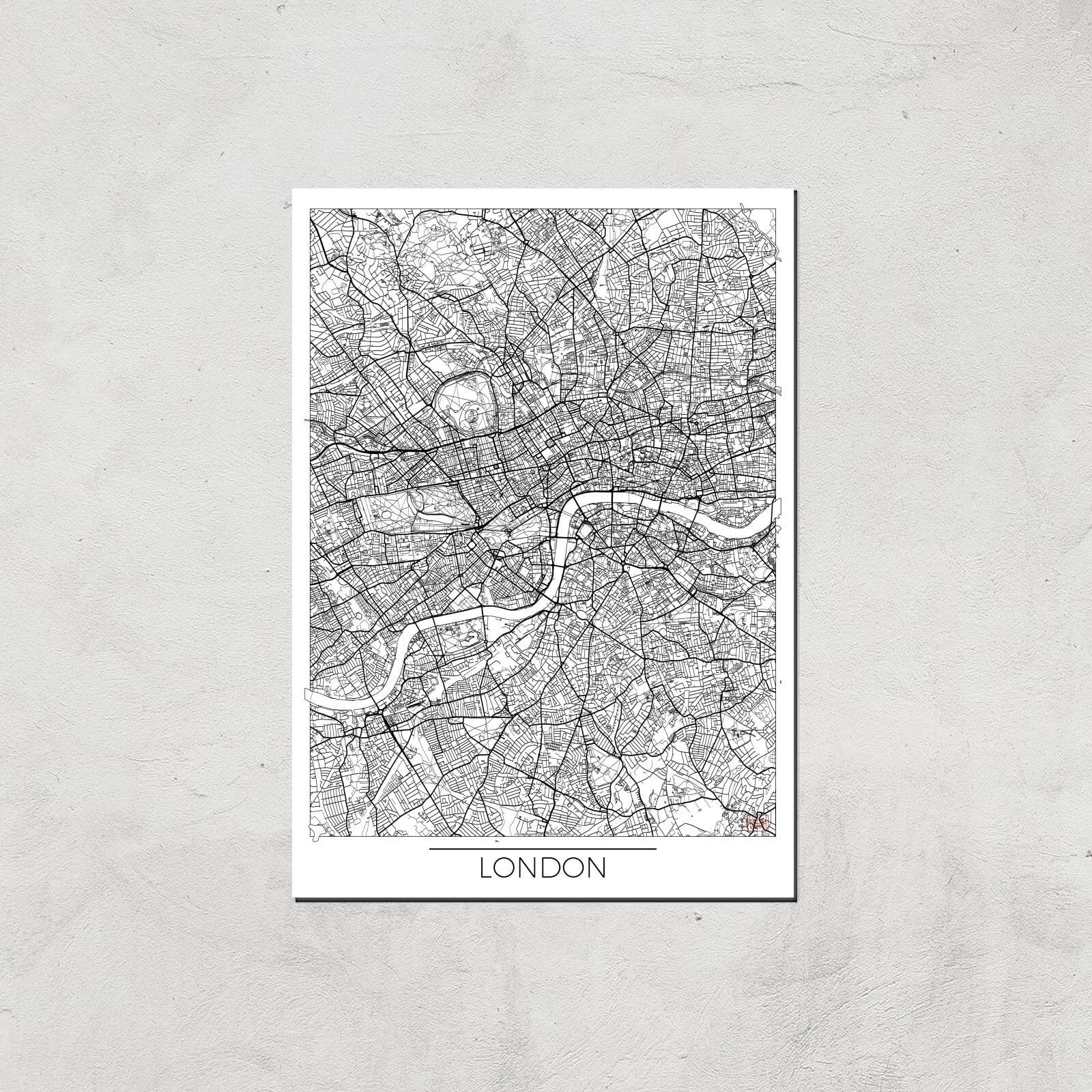 

Affiche Carte de Londres (Noir et Blanc) - A4 - Print Only