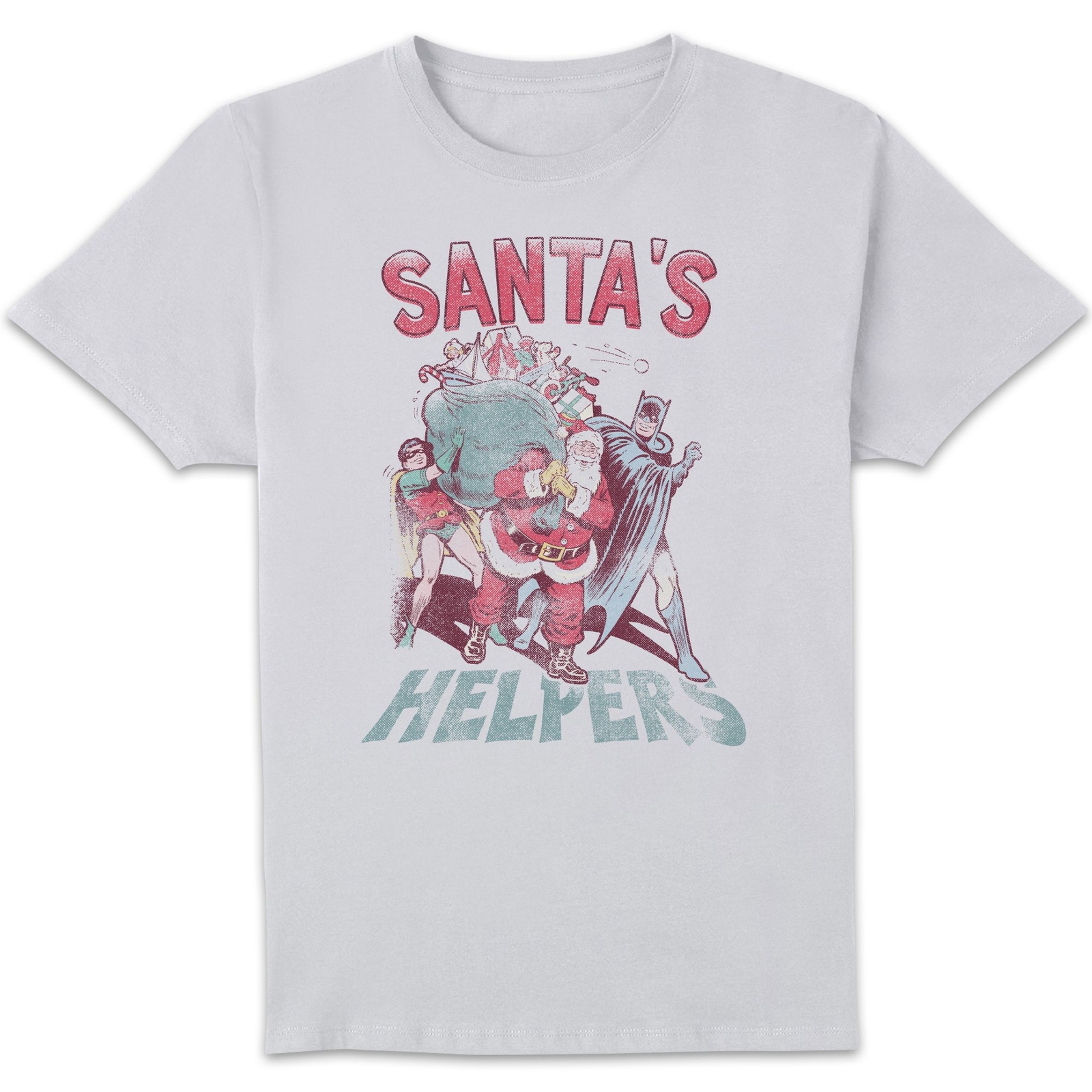 DC Santa's Helpers Men's Christmas T-Shirt - White - XL