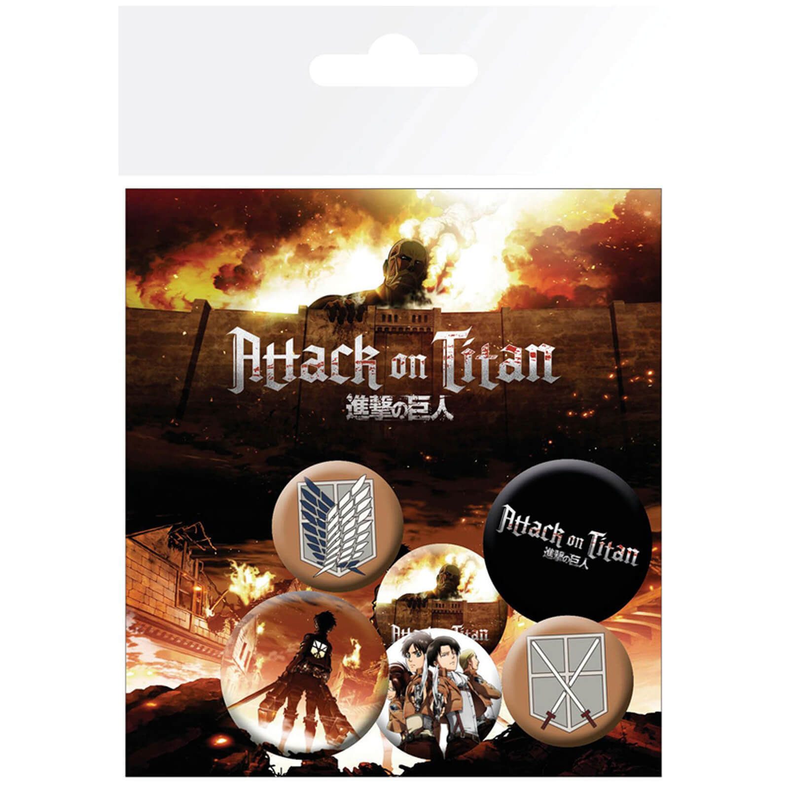 Image of Attack on Titan Characters Badge Pack