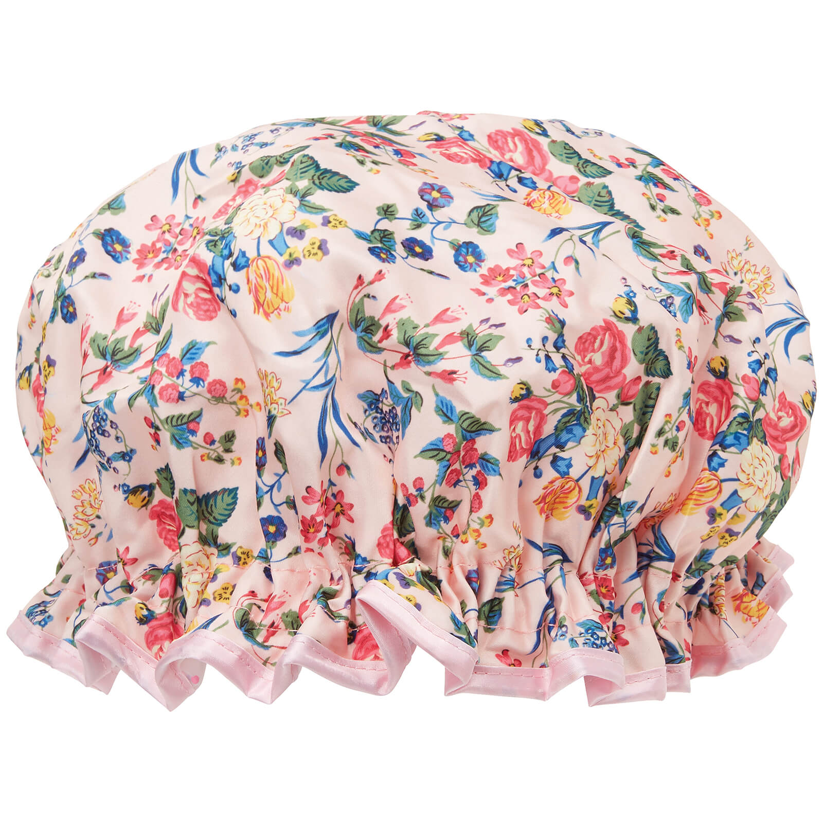 

The Vintage Cosmetic Company Shower Cap - Pink Floral Satin