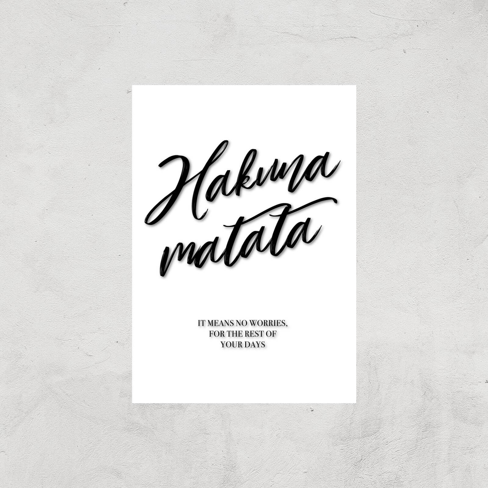 Hakuna Matata Art Print - A4 - Print Only