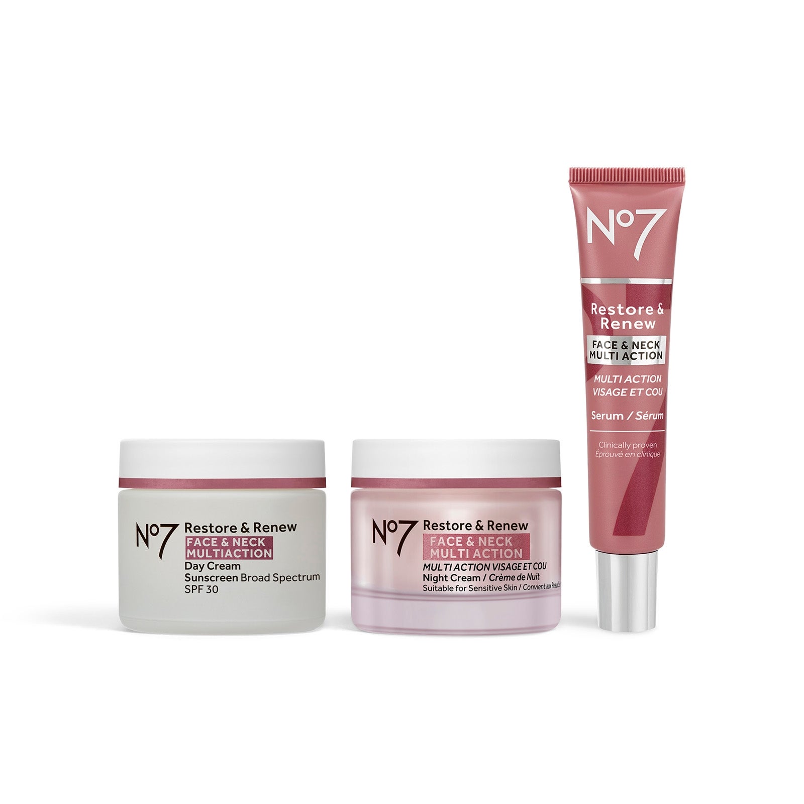 Restore Renew Multi Action Face Neck Skincare System 80$
