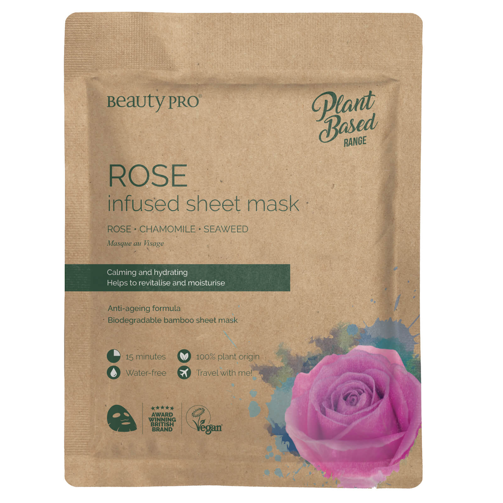 BeautyPro Rose Calming Sheet Mask 22ml