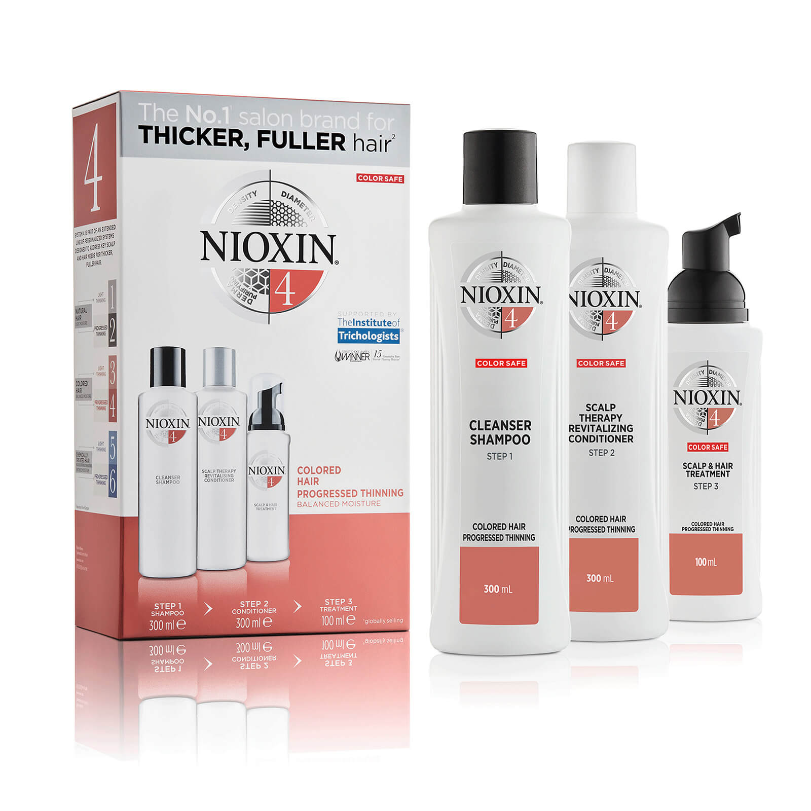 Photos - Hair Product NIOXIN 3-Part System 4 Loyalty Kit for Coloured Hair with Progressed Thinn 