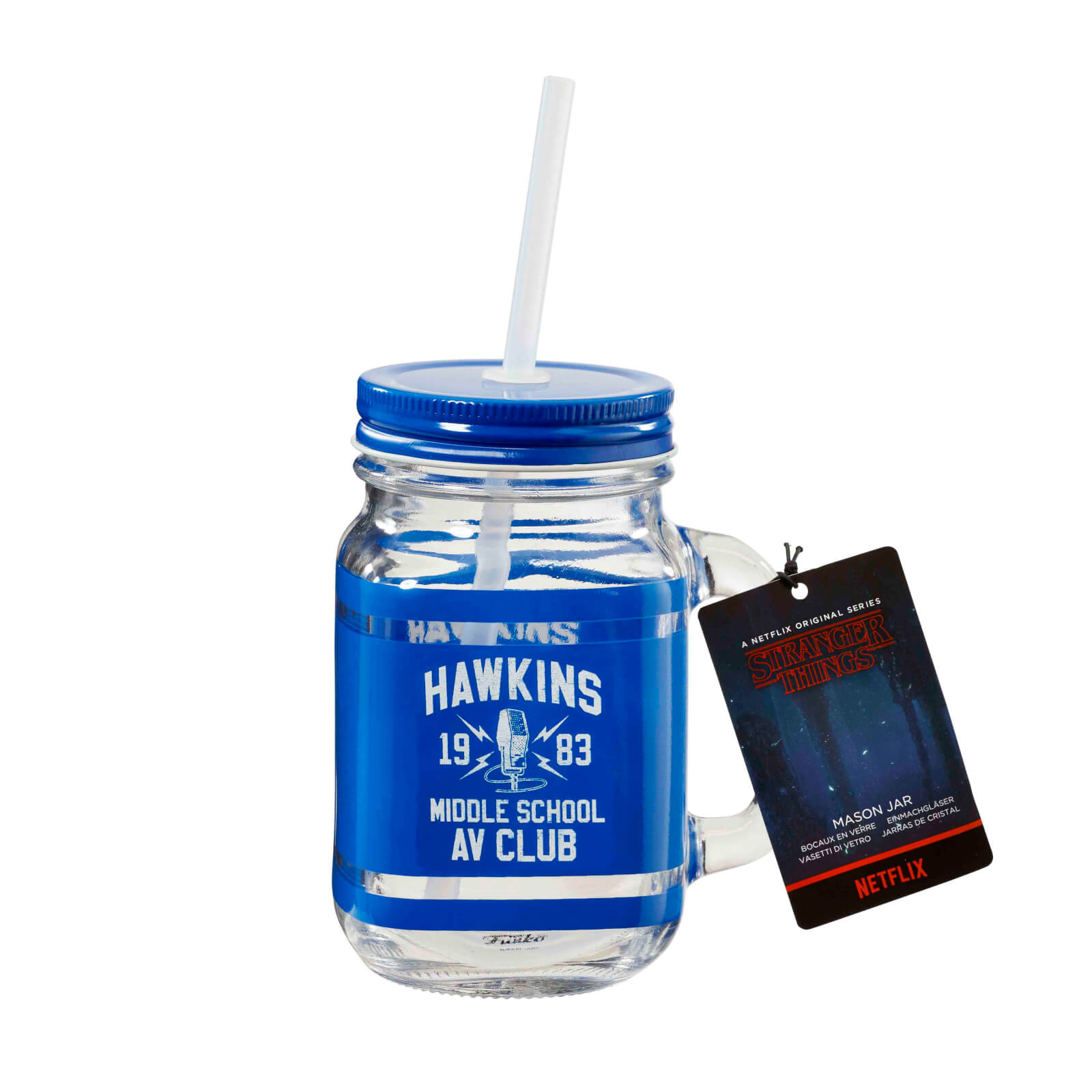 Funko Homeware Stranger Things Hawkins High School Mason Jar - Blue