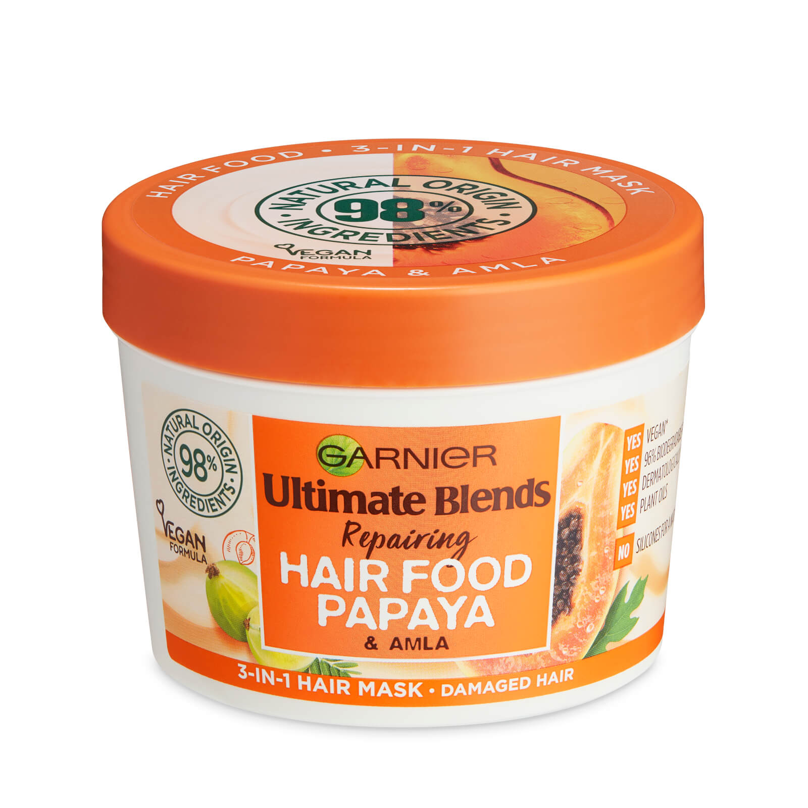 

Garnier Ultimate Blends Hair Food Papaya 3-in-1 Damaged Hair Mask Treatment 390ml