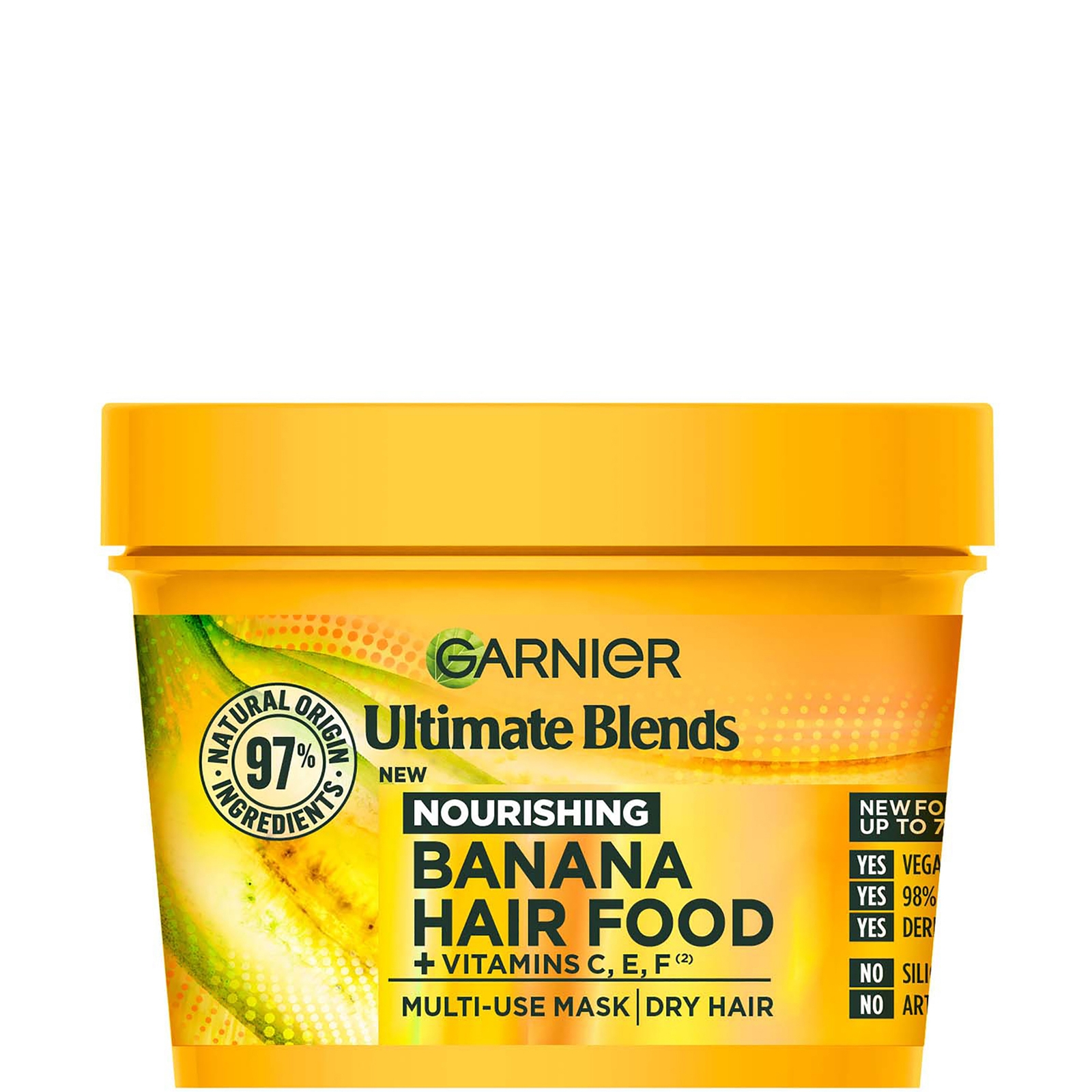 Image of Garnier Ultimate Blends Hair Food Banana 3-in-1 Dry Hair Mask Treatment 390ml