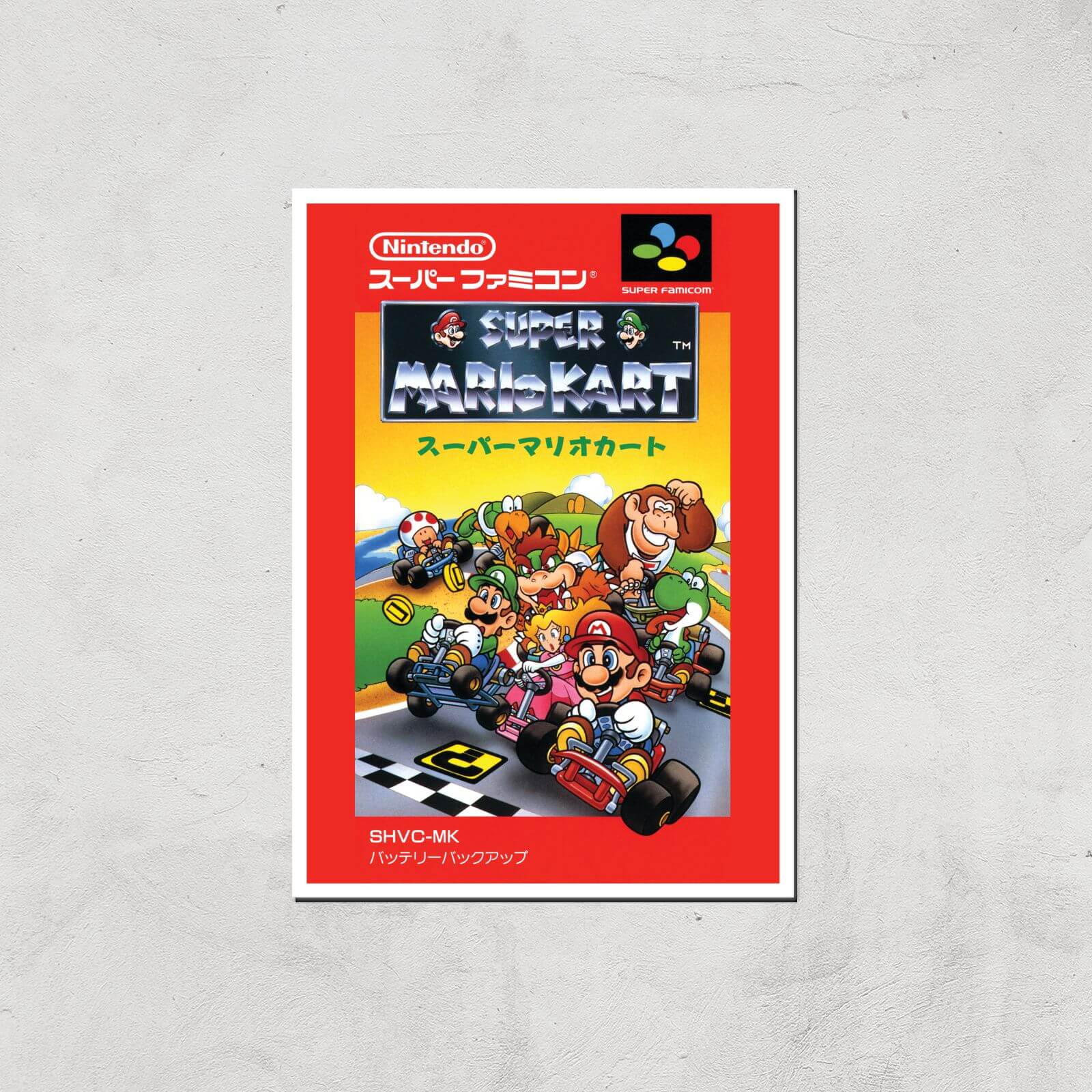 Nintendo Retro Super Mario Kart Cover Art Print - A4 - Print Only