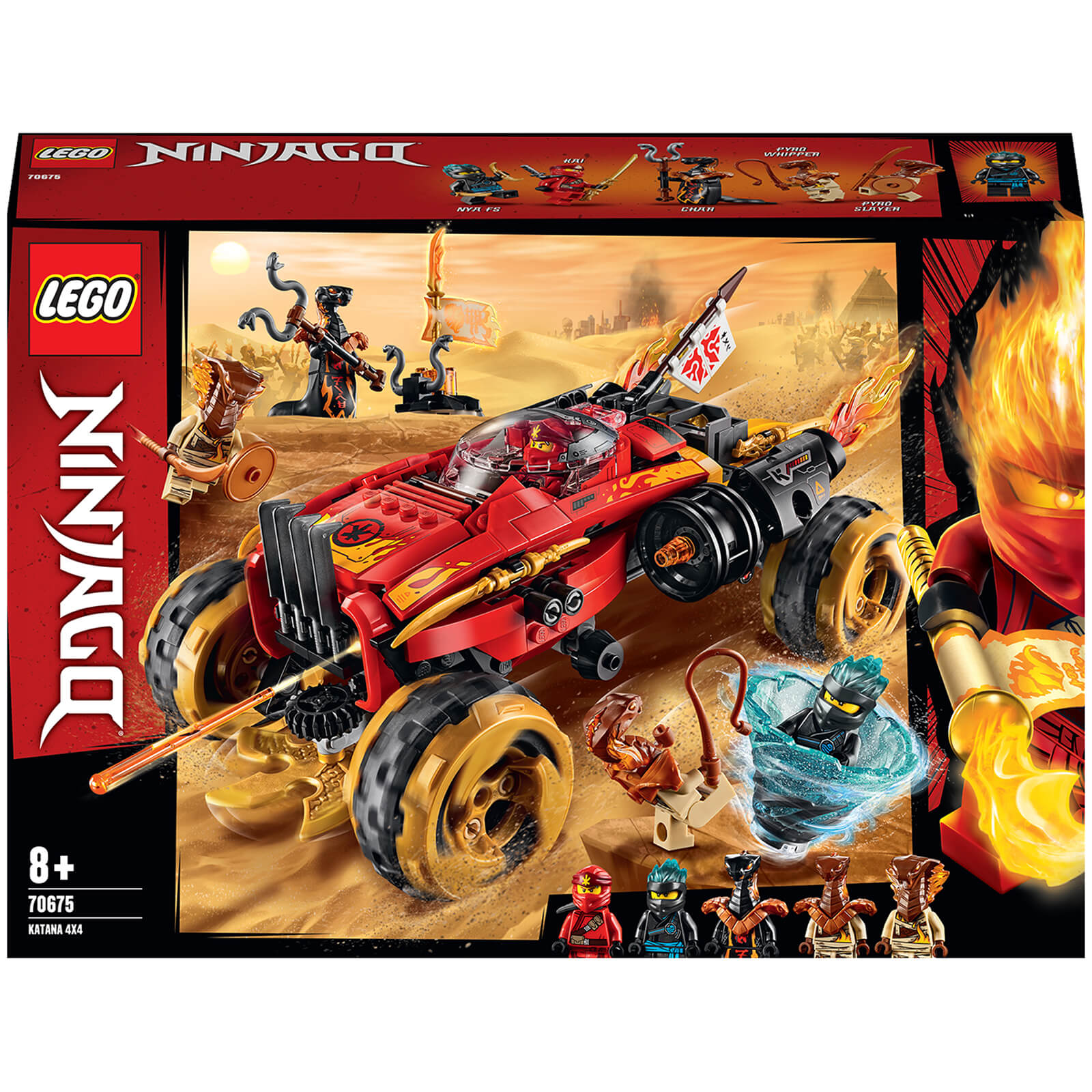 LEGO NINJAGO: Katana 4x4 Vehicle Toy with 5 Minifigures: (70675)