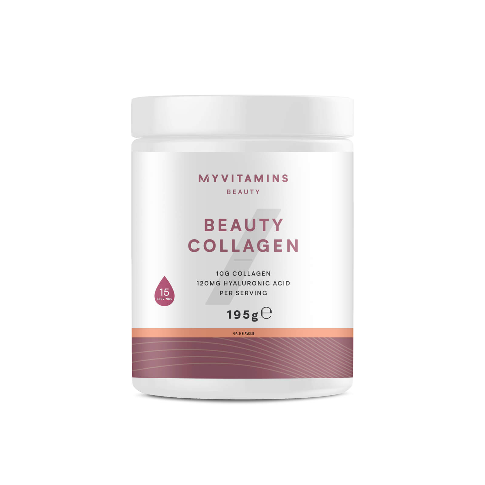 Myvitamins Beauty Collagen Powder - 195g - Peach