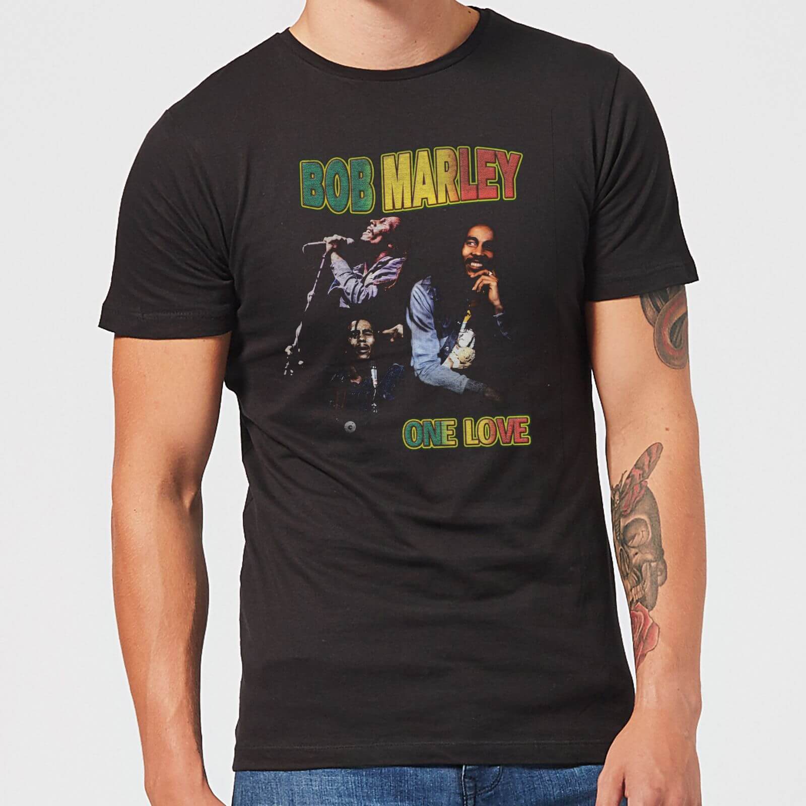 Bob Marley One Love Men's T-Shirt - Black - 4XL - Black