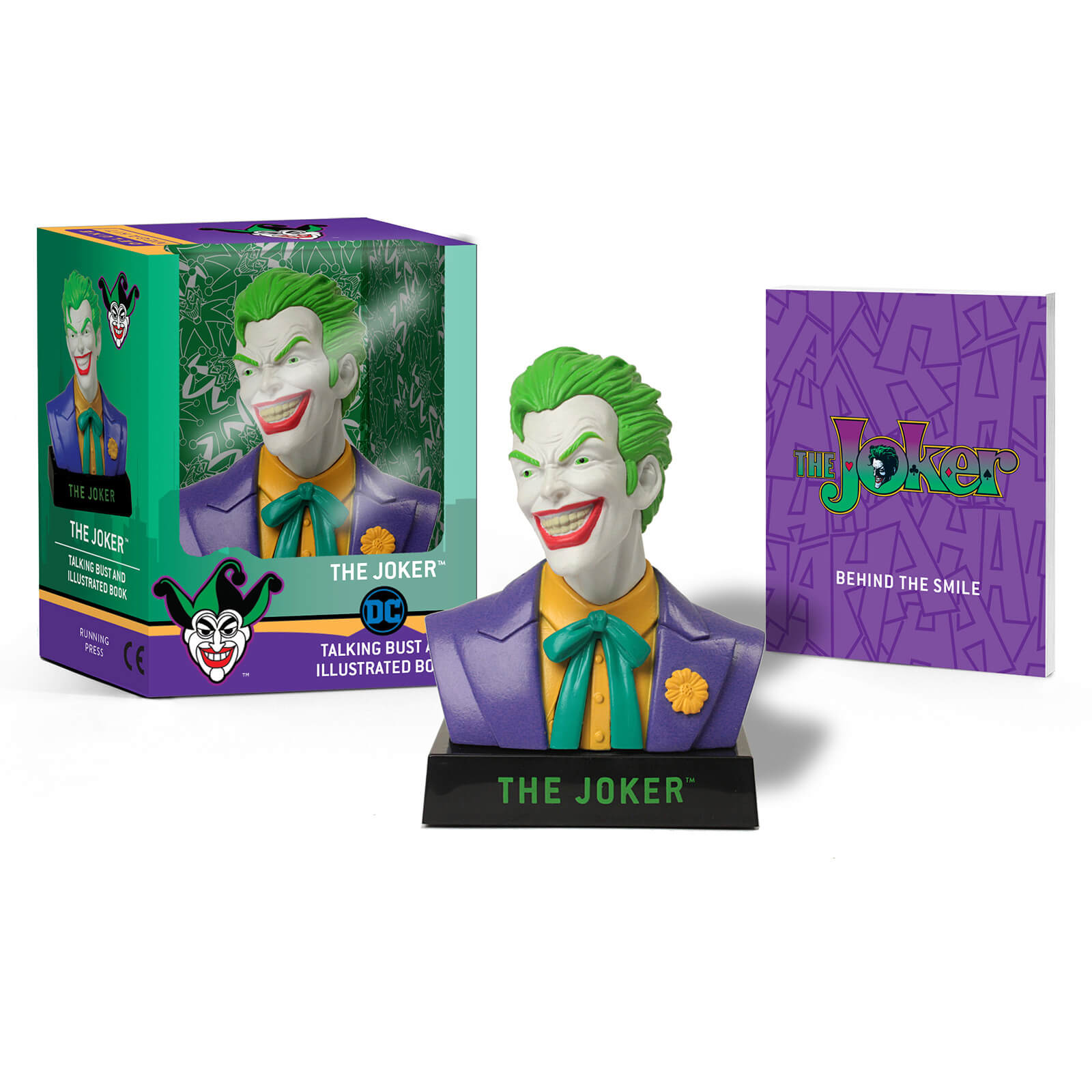 Joker sprekende buste en geïllustreerd boek minikit