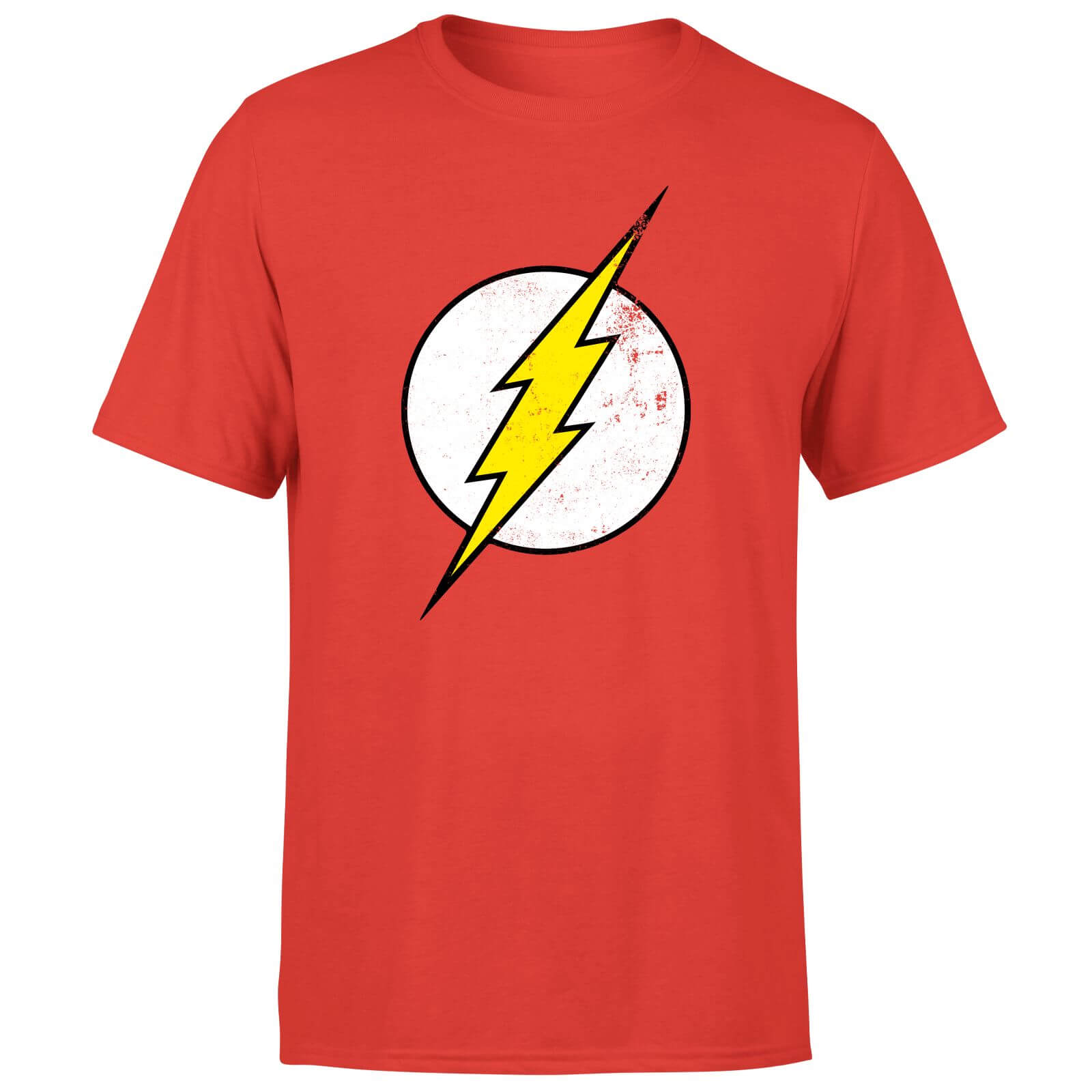The Flash Core Distress Logo Men's T-Shirt - Red - L