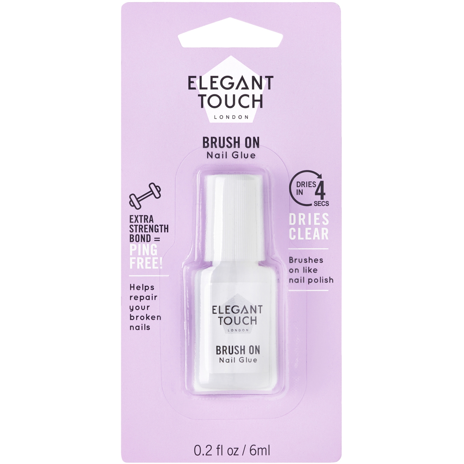 Elegant Touch Brush on Nail Glue 6ml